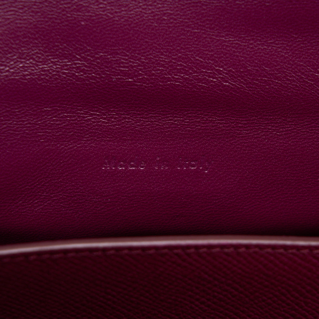 CELINE COMPACT TROTTEUR CROSSBODY SHOULDER BAG DARK PURPLE GHW