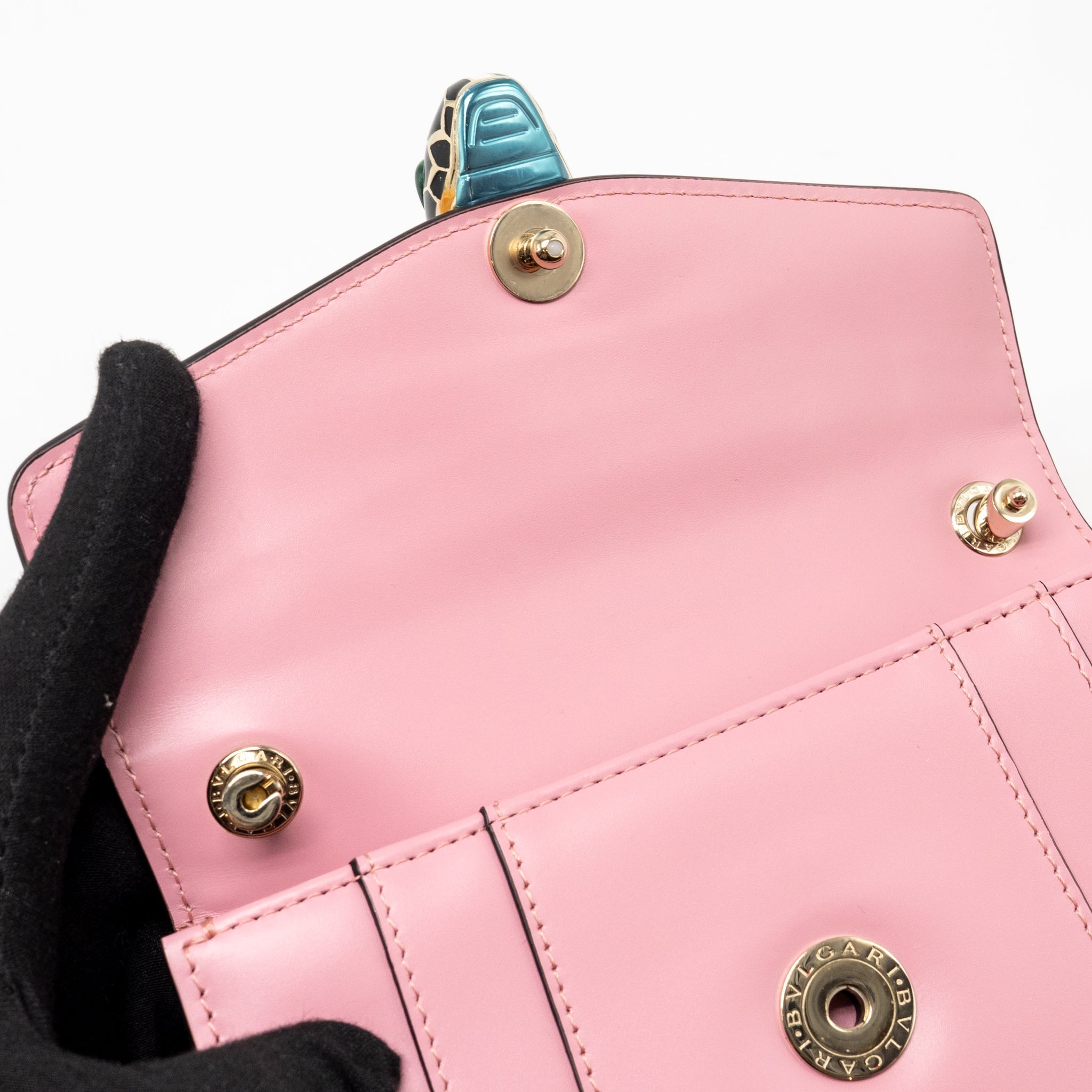 BVLGARI SERPENTI FOREVER CROSSBODY BAG CALFSKIN PINK LGHW