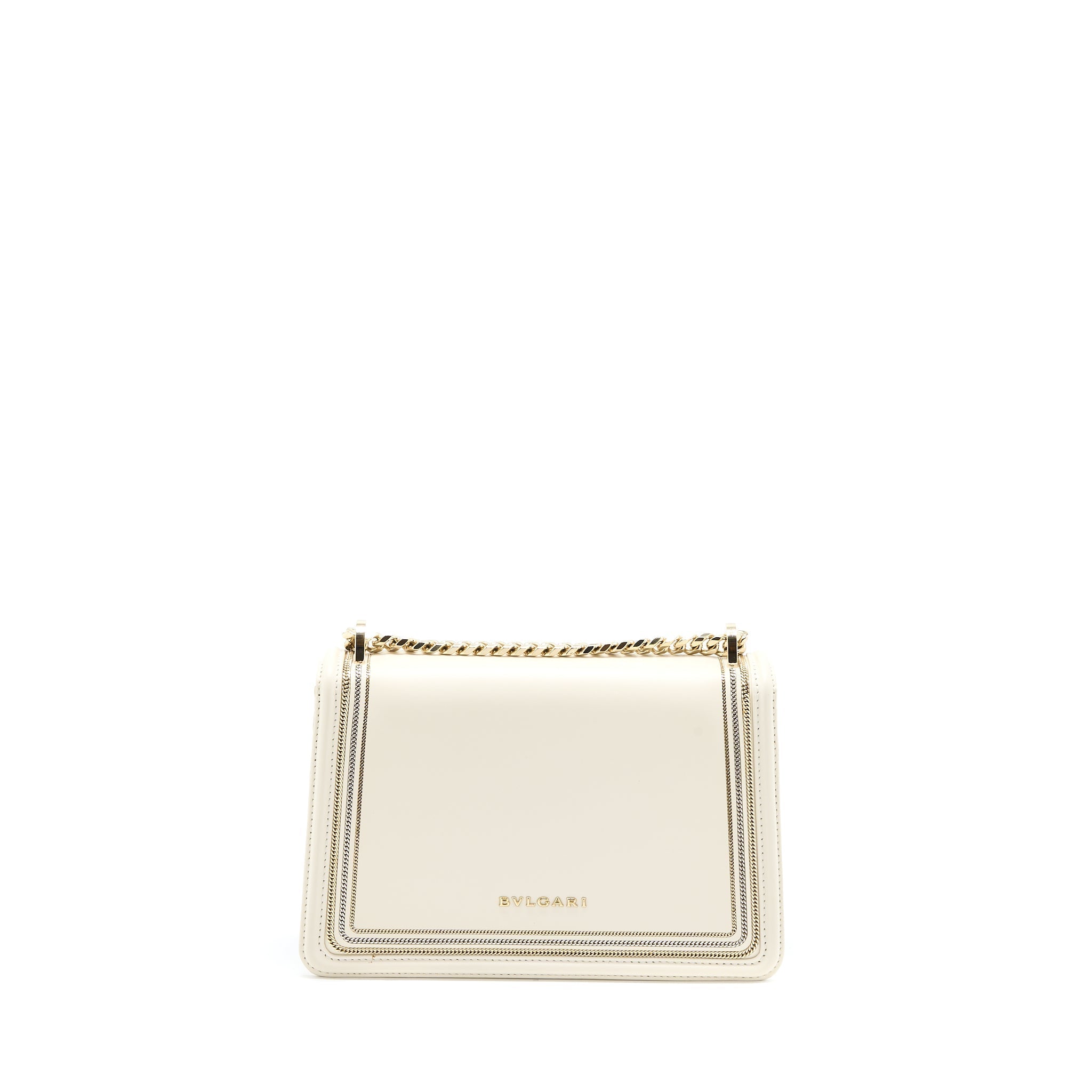 BVLGARI SERPENTI FOREVER FLAP BAG LIMITED EDITION CALFSKIN WHITE LGHW