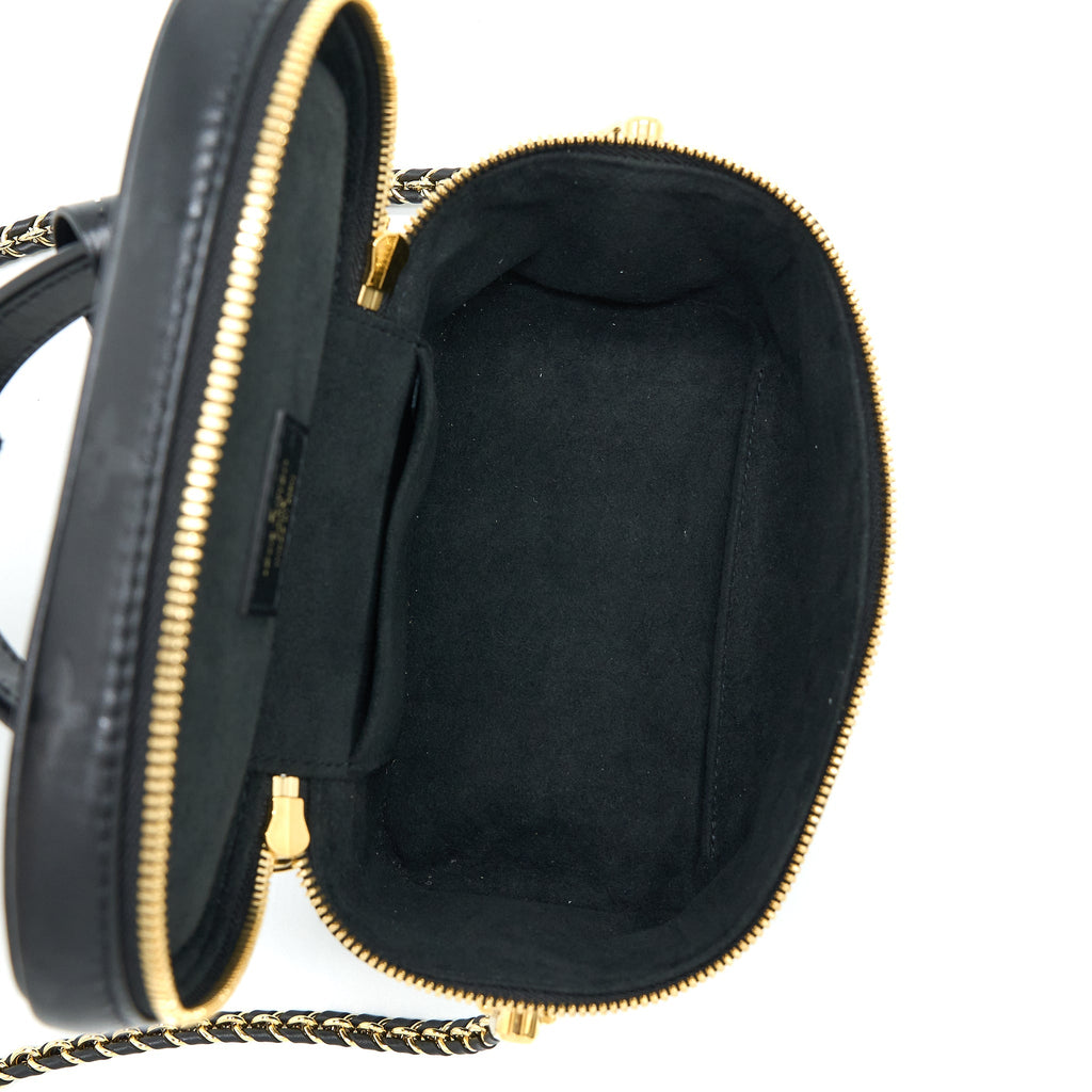 LOUIS VUITTON VANITY PM MONOGRAM LAMBSKIN BLACK GHW