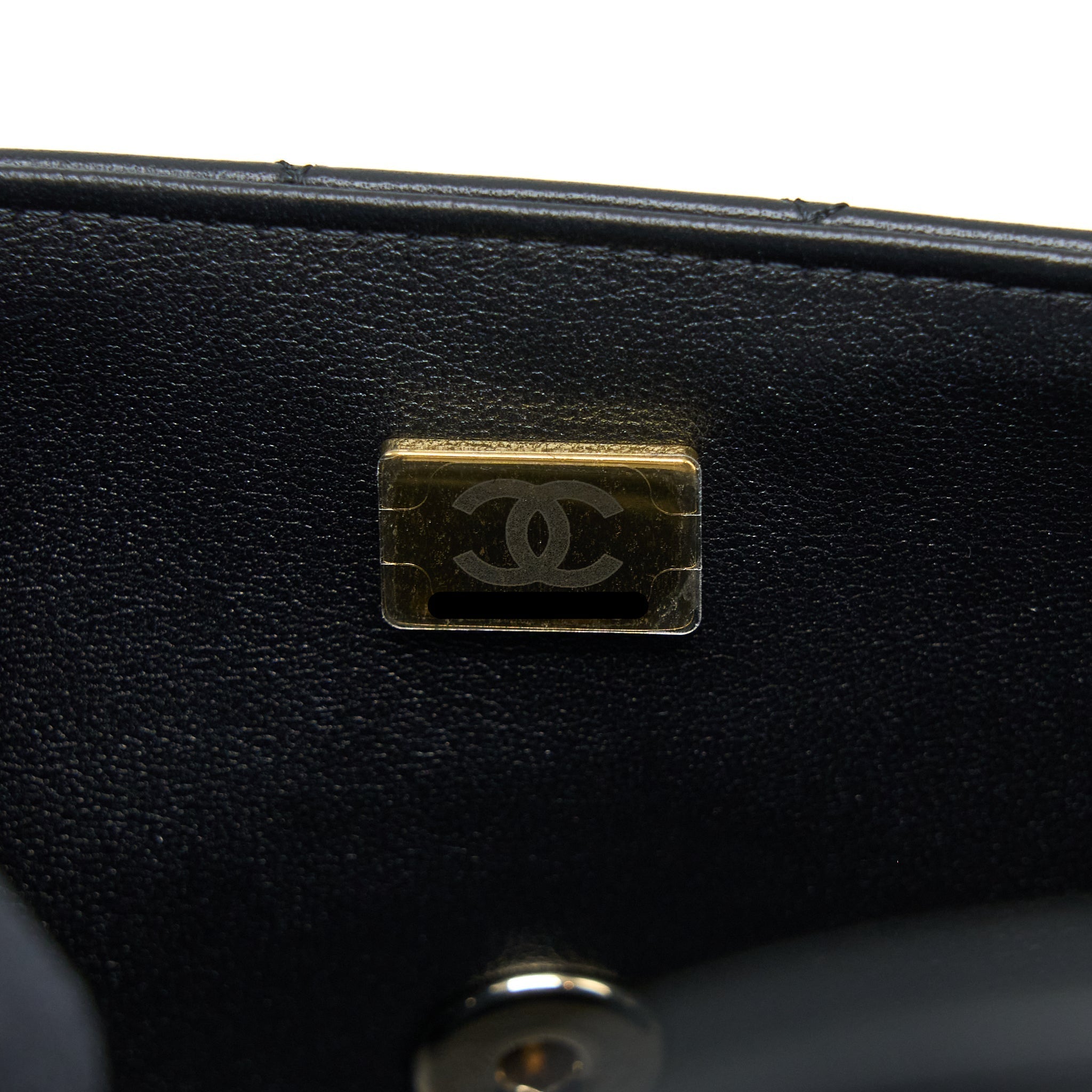 CHANEL CLASSIC MINI RECTANGULAR FLAP BAG LAMBSKIN BLACK LGHW (MICROCHIP)