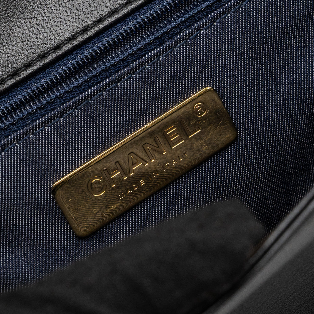CHANEL SMALL FLAP BAG LAMBSKIN BLACK LGHW