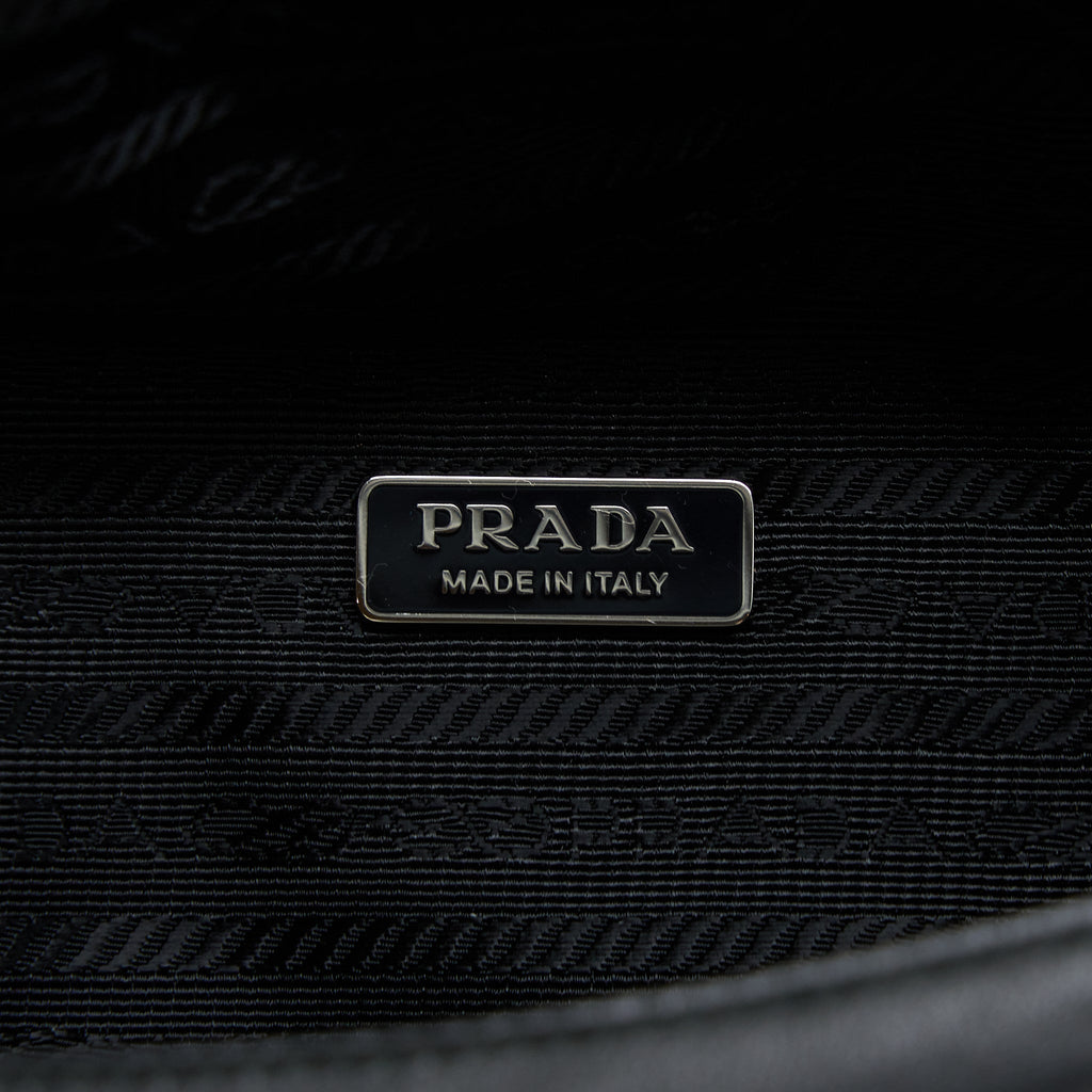 PRADA PADDED NAPPA TRIANGLE BAG BLACK SHW