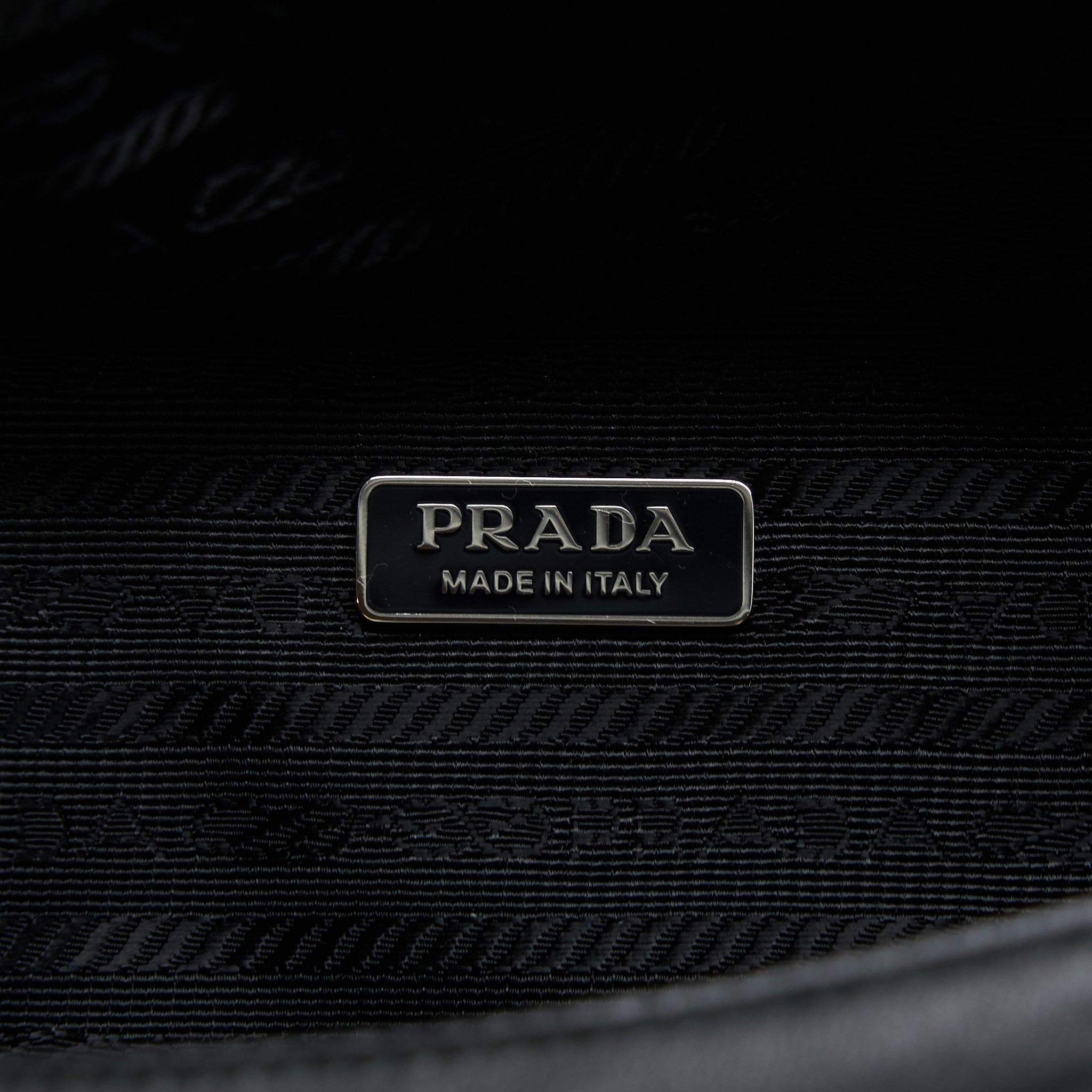 PRADA PADDED NAPPA TRIANGLE BAG BLACK SHW