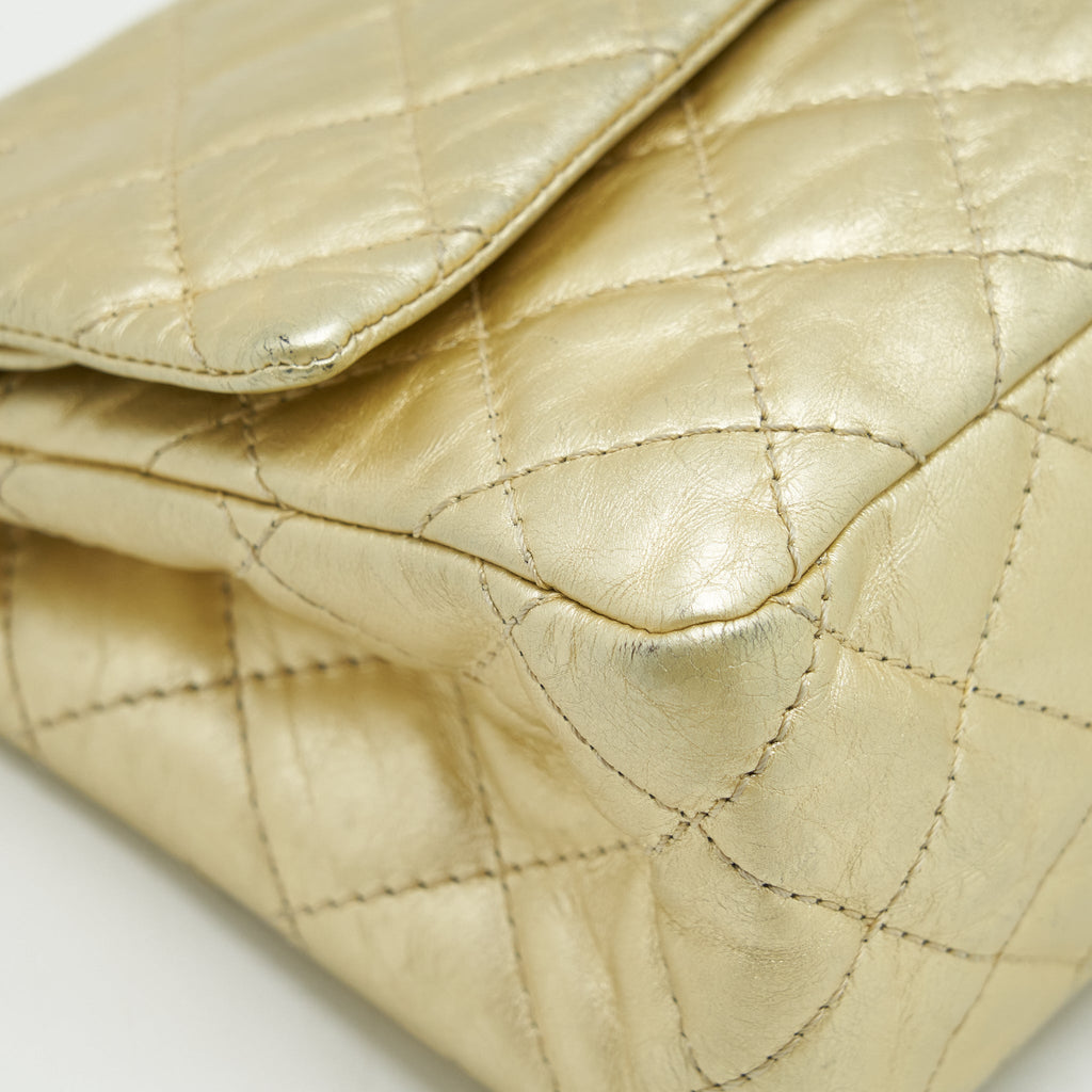 CHANEL 2.55 REISSUE 226 DOUBLE FLAP BAG GOLD GHW