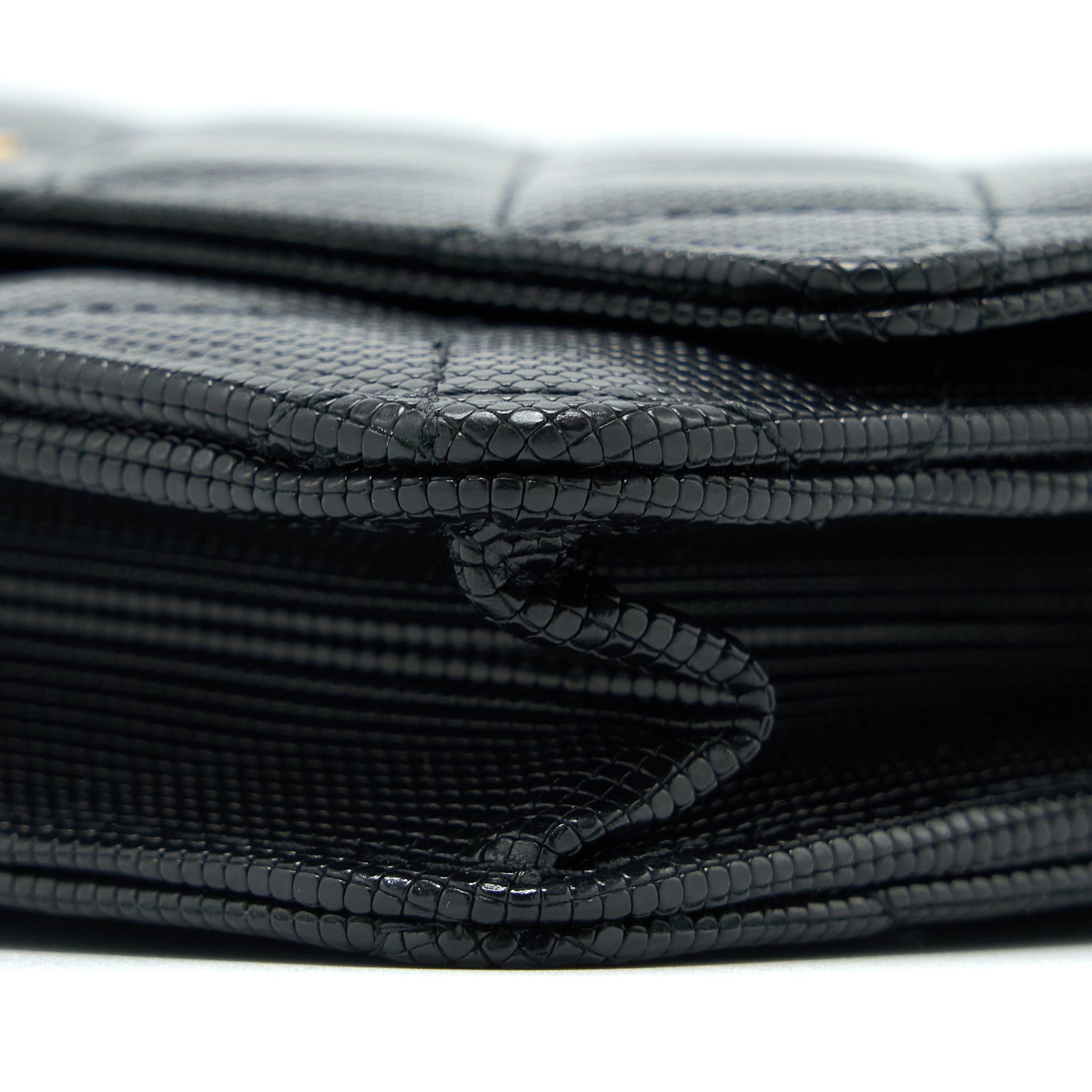 CHANEL LIMITED WALLET ON CHAIN CALFSKIN BLACK GHW