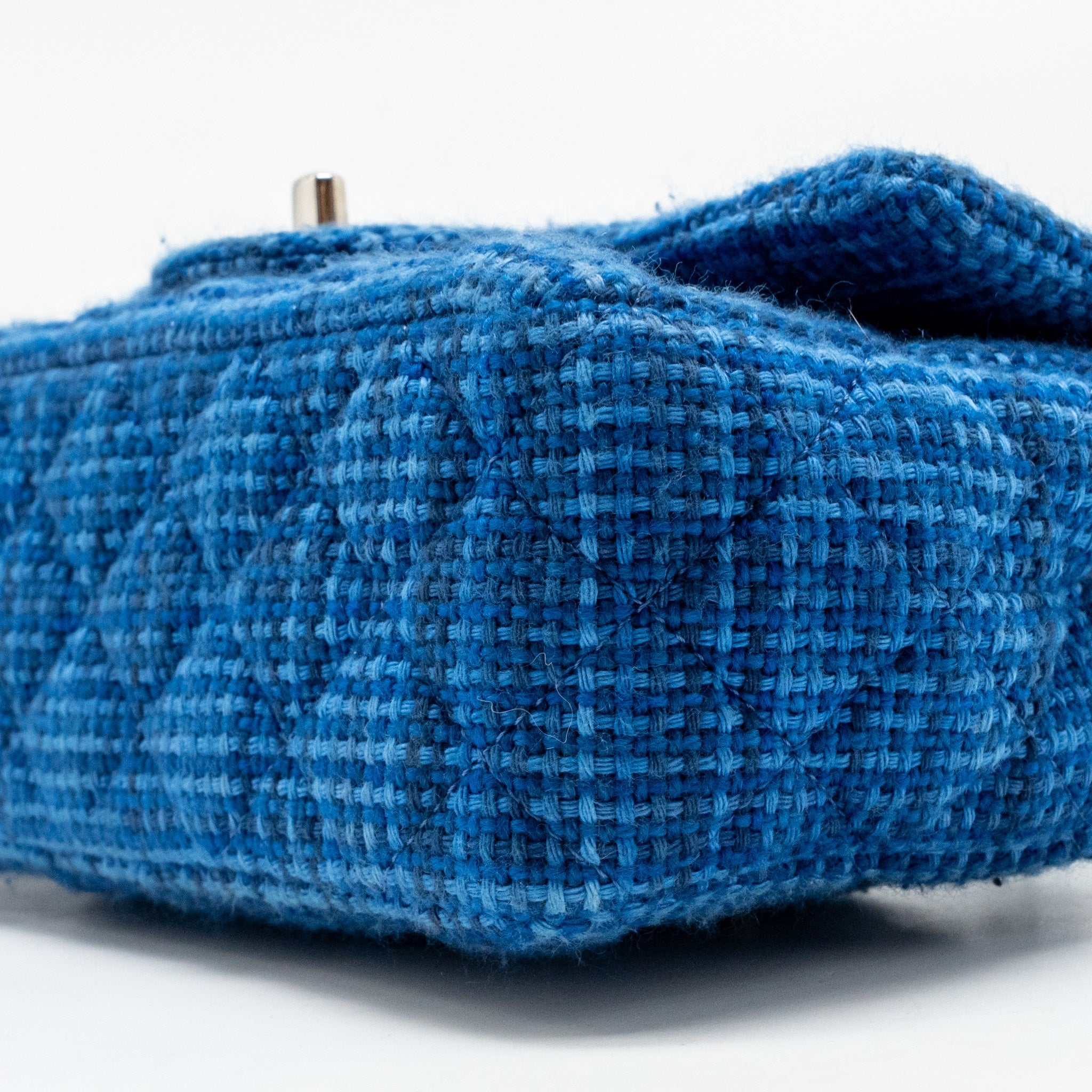 CHANEL MINI RECTANGULAR TWEED BLUE SHW