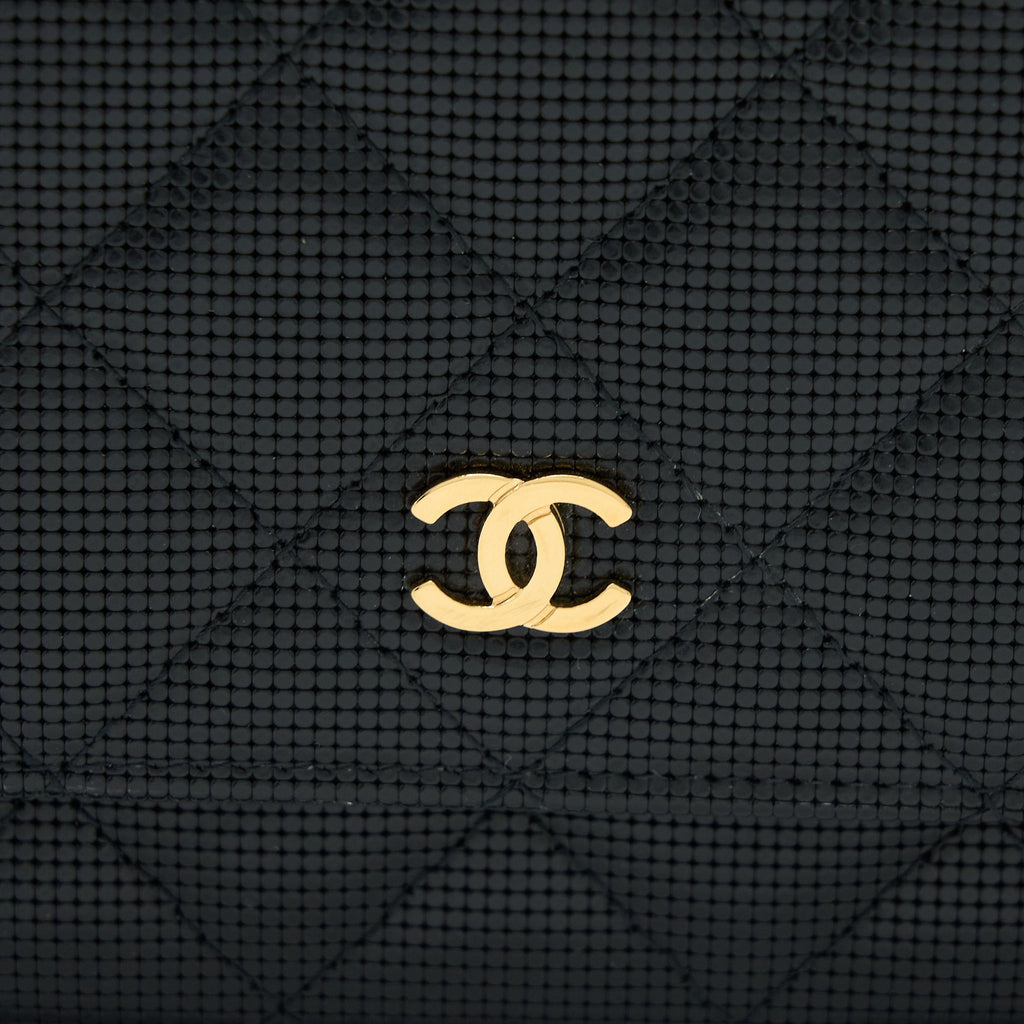 CHANEL LIMITED WALLET ON CHAIN CALFSKIN BLACK GHW