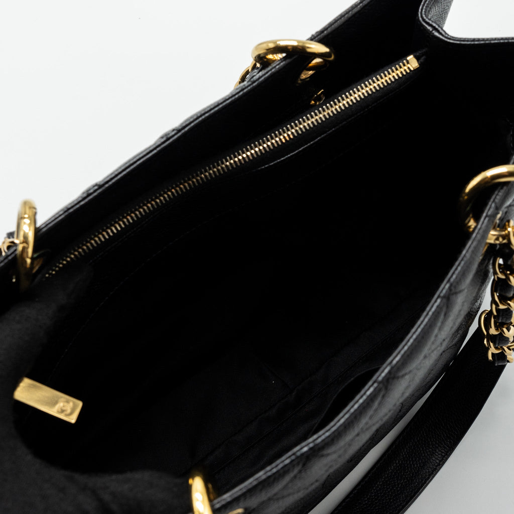 CHANEL GRAND SHOPPING TOTE CAVIAR BLACK GHW