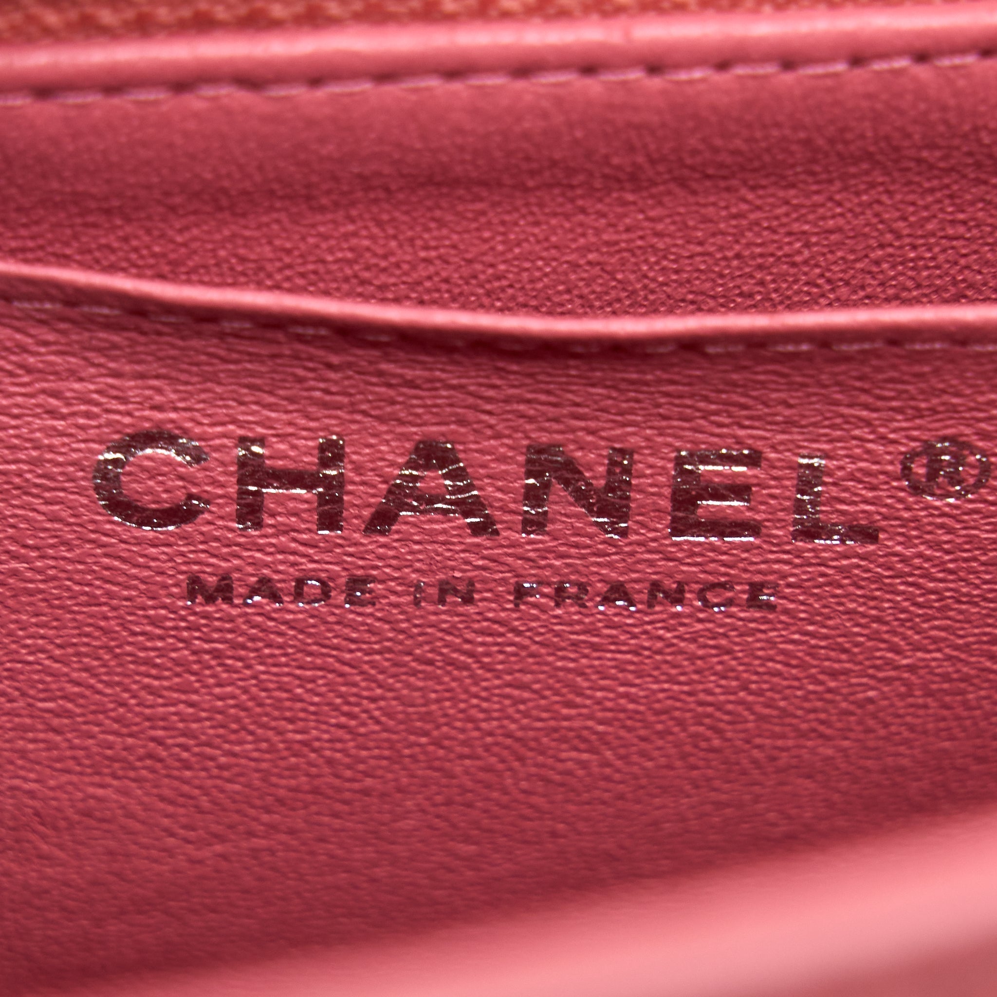 CHANEL MINI RECTANGULAR FLAP BAG LAMBSKIN PINK SHW