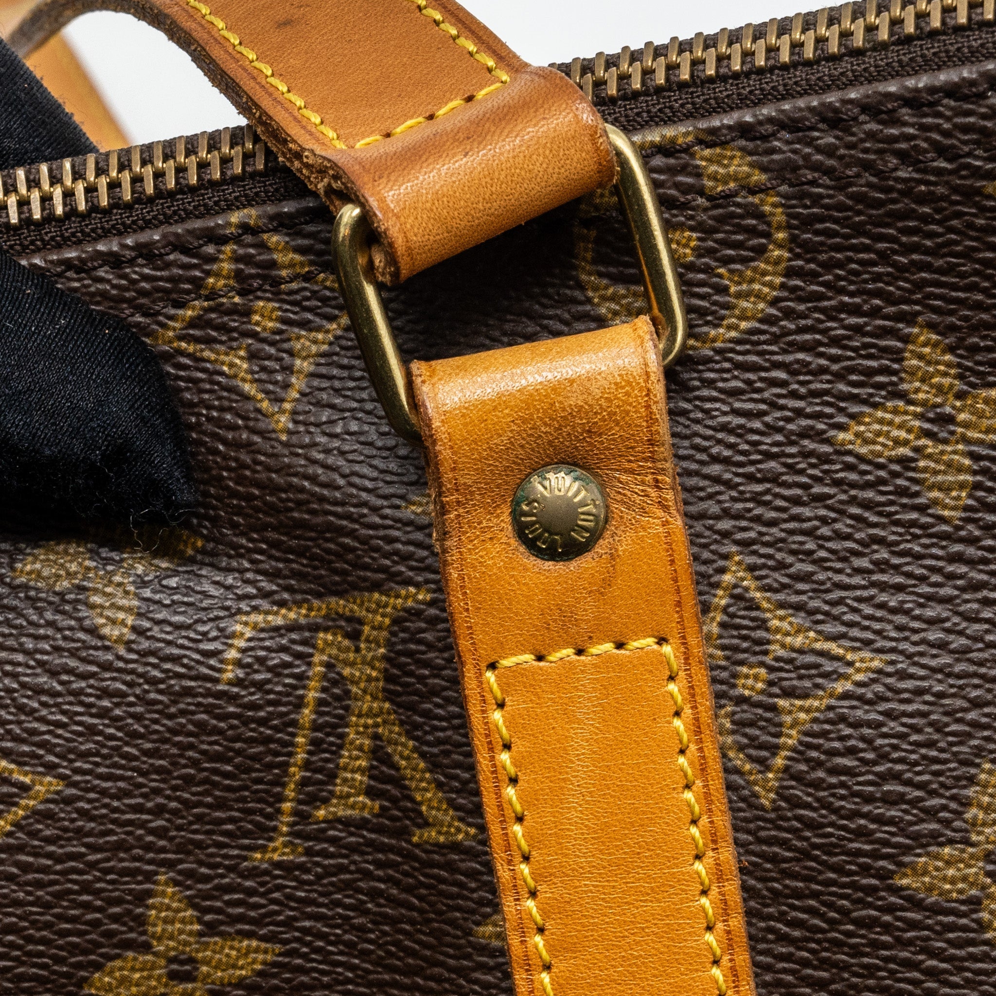 LOUIS VUITTON VINTAGE ZIPPER TRAVEL BAG MONOGRAM CANVAS GHW