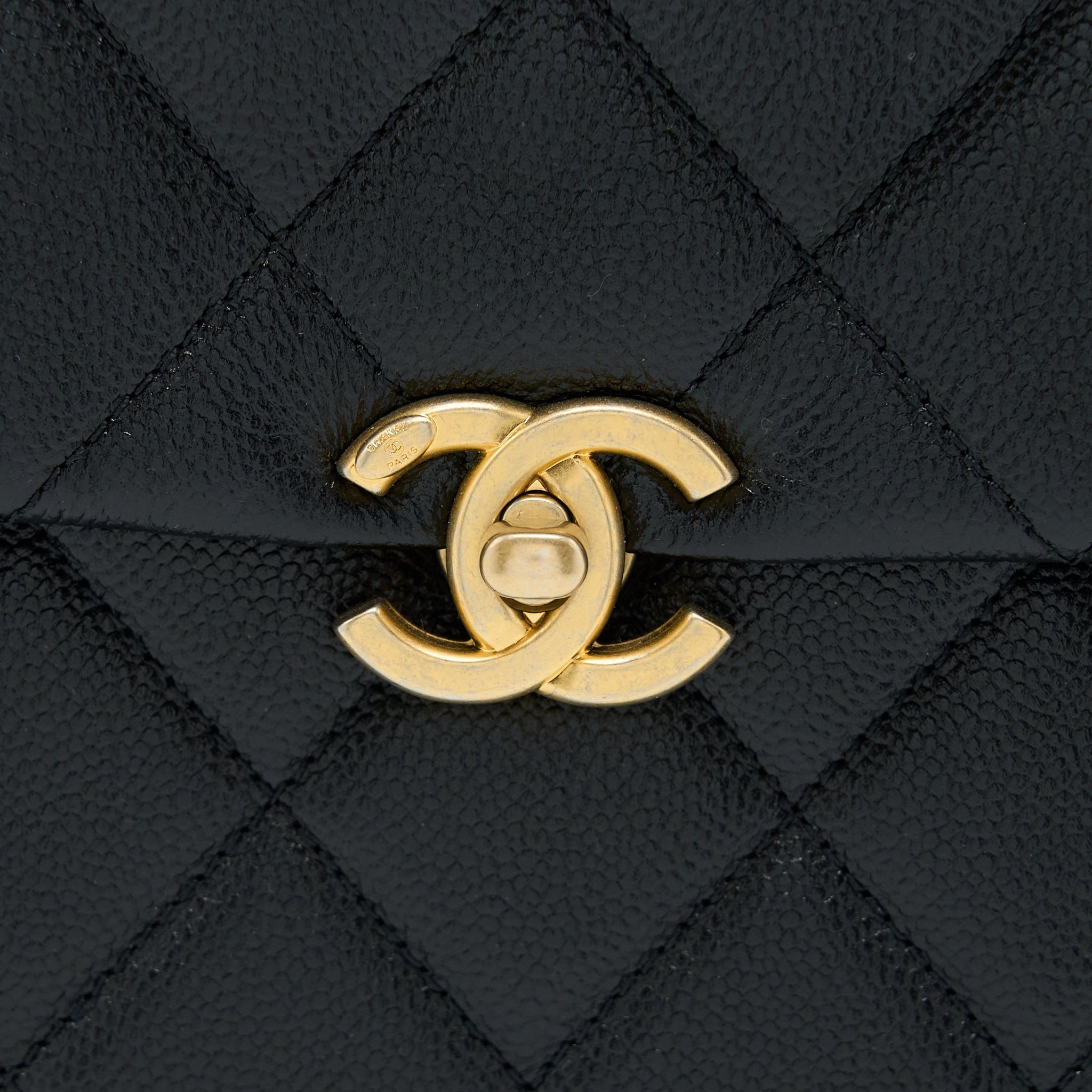 CHANEL 22P FLAP BACKPACK CAVIAR BLACK BRUSHED GHW (MICROCHIP)