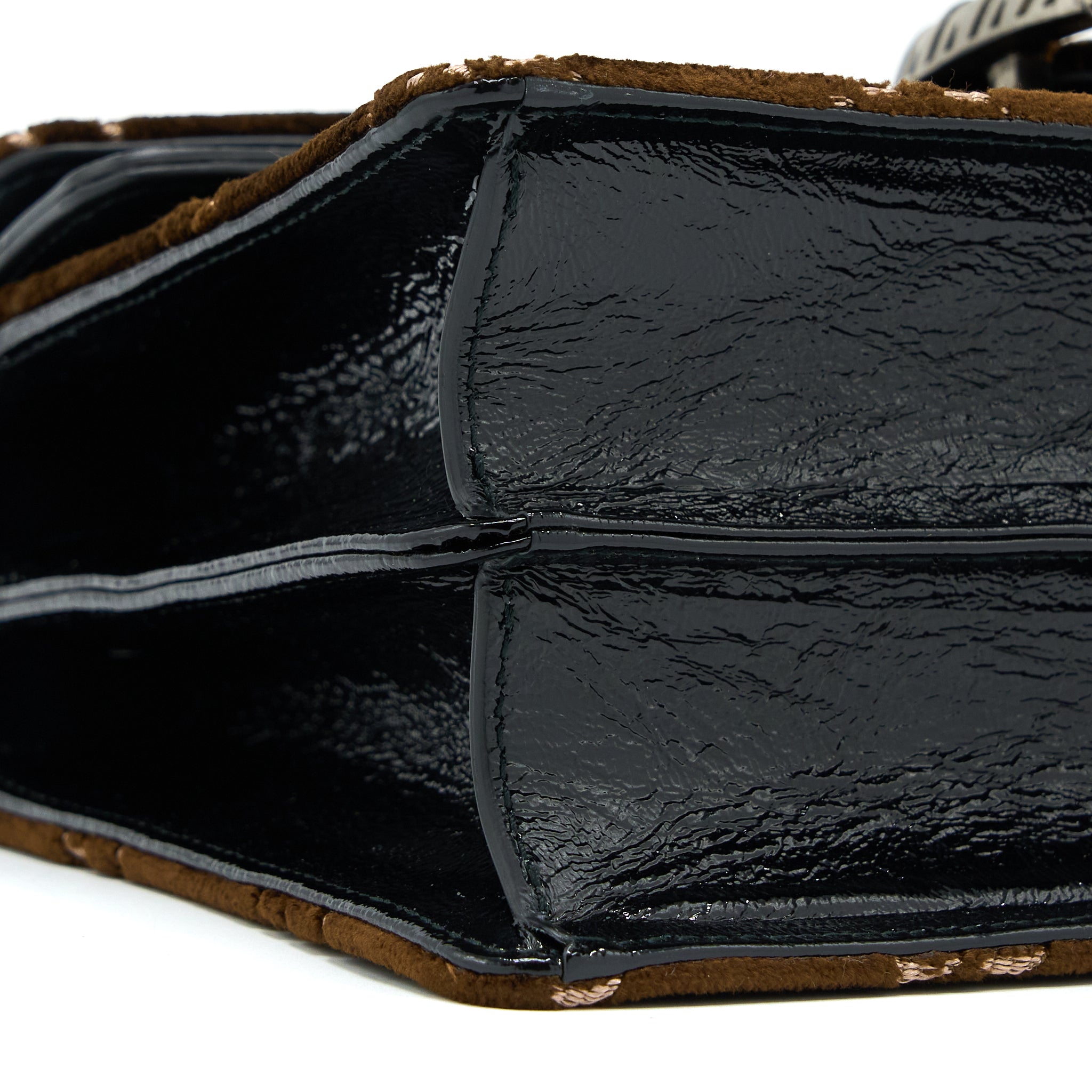 GUCCI SMALL DIONYSUS GG SUPREME VELVET BROWN SHW