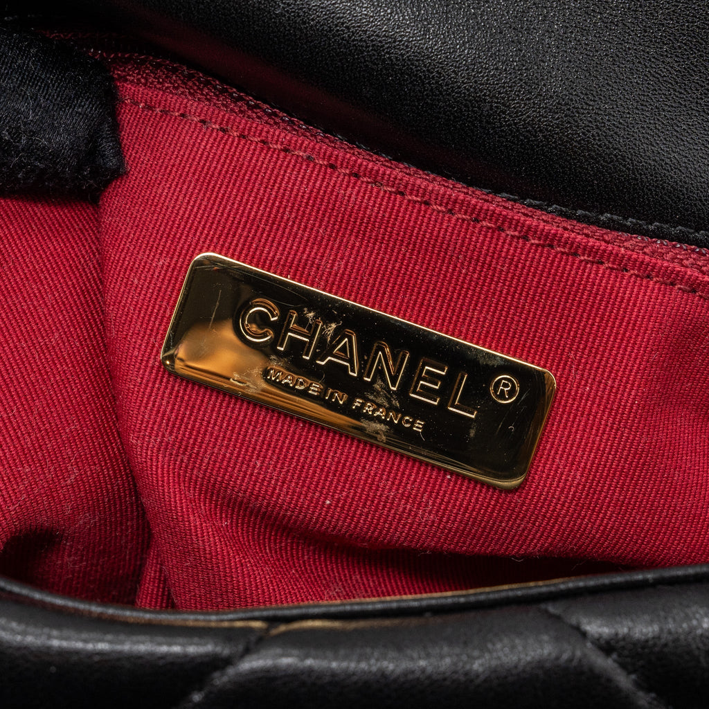 CHANEL SMALL 19 BAG LAMBSKIN BLACK MULTICOLOUR HARDWARE(MICROCHIP)