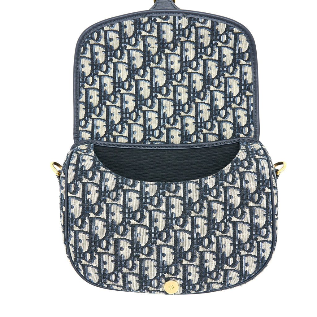DIOR MEDIUM BOBBY BAG BLUE DIOR OBLIQUE JACQUARD GHW