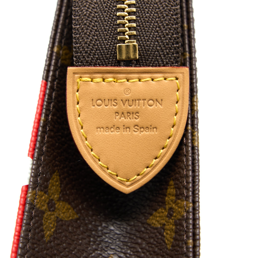LOUIS VUITTON TOILETRY POCHETTE 26 GAME ON HEART MONOGRAM CANVAS GHW