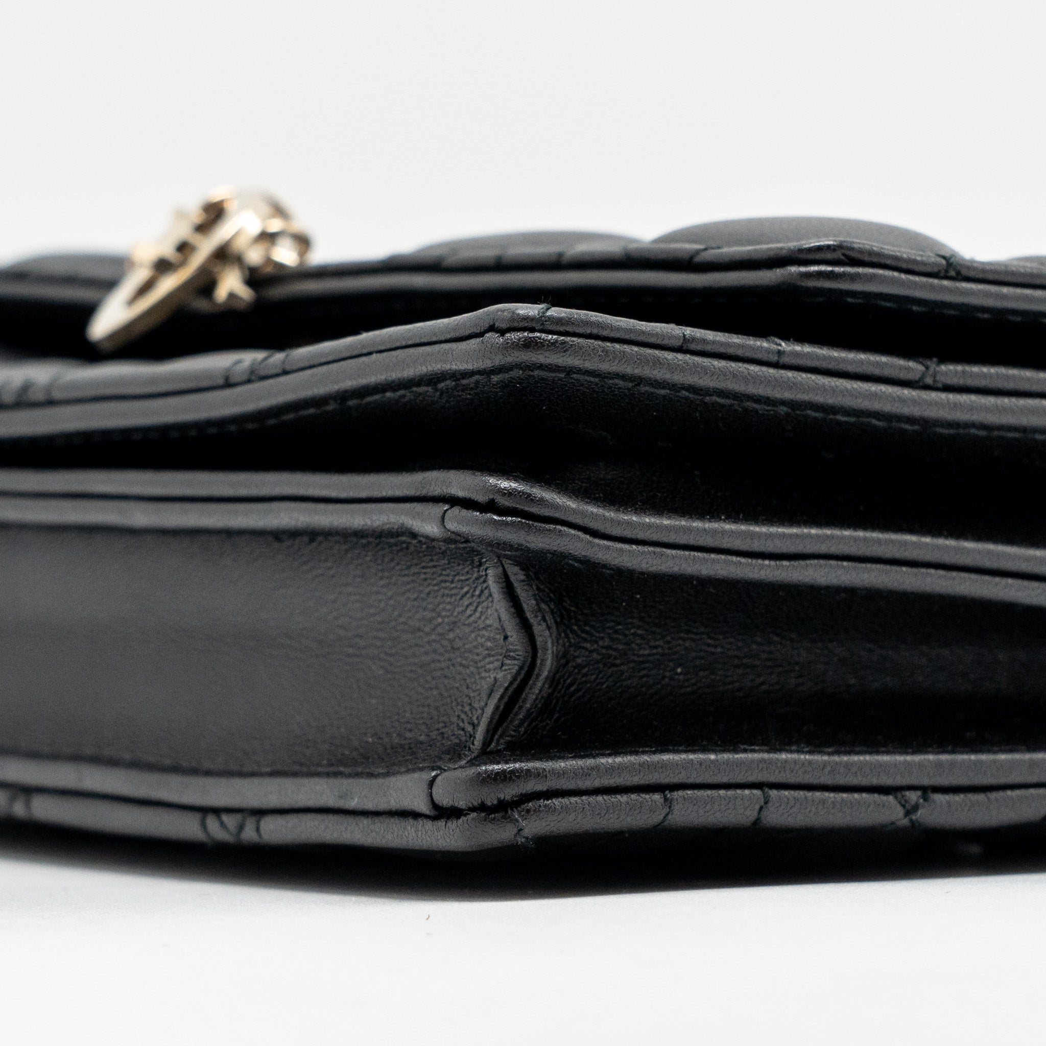 DIOR MY DIOR MINI BAG CANNAGE LAMBSKIN BLACK LGHW