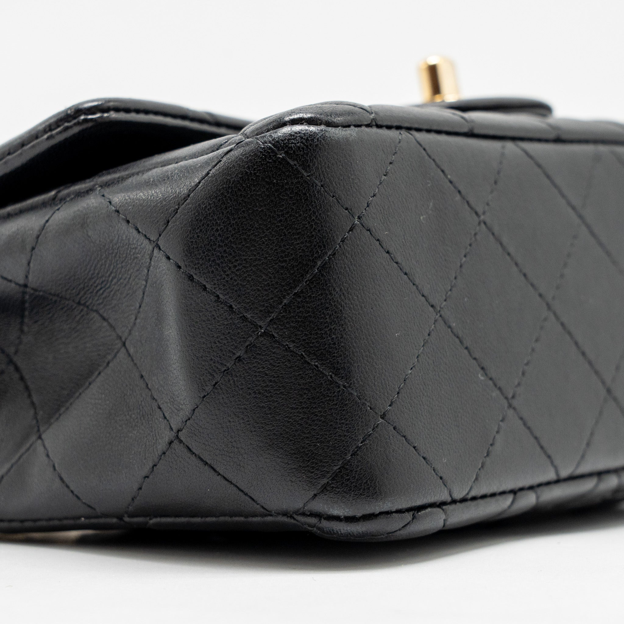 CHANEL MINI RECTANGULAR FLAP BAG LAMBSKIN BLACK LGHW
