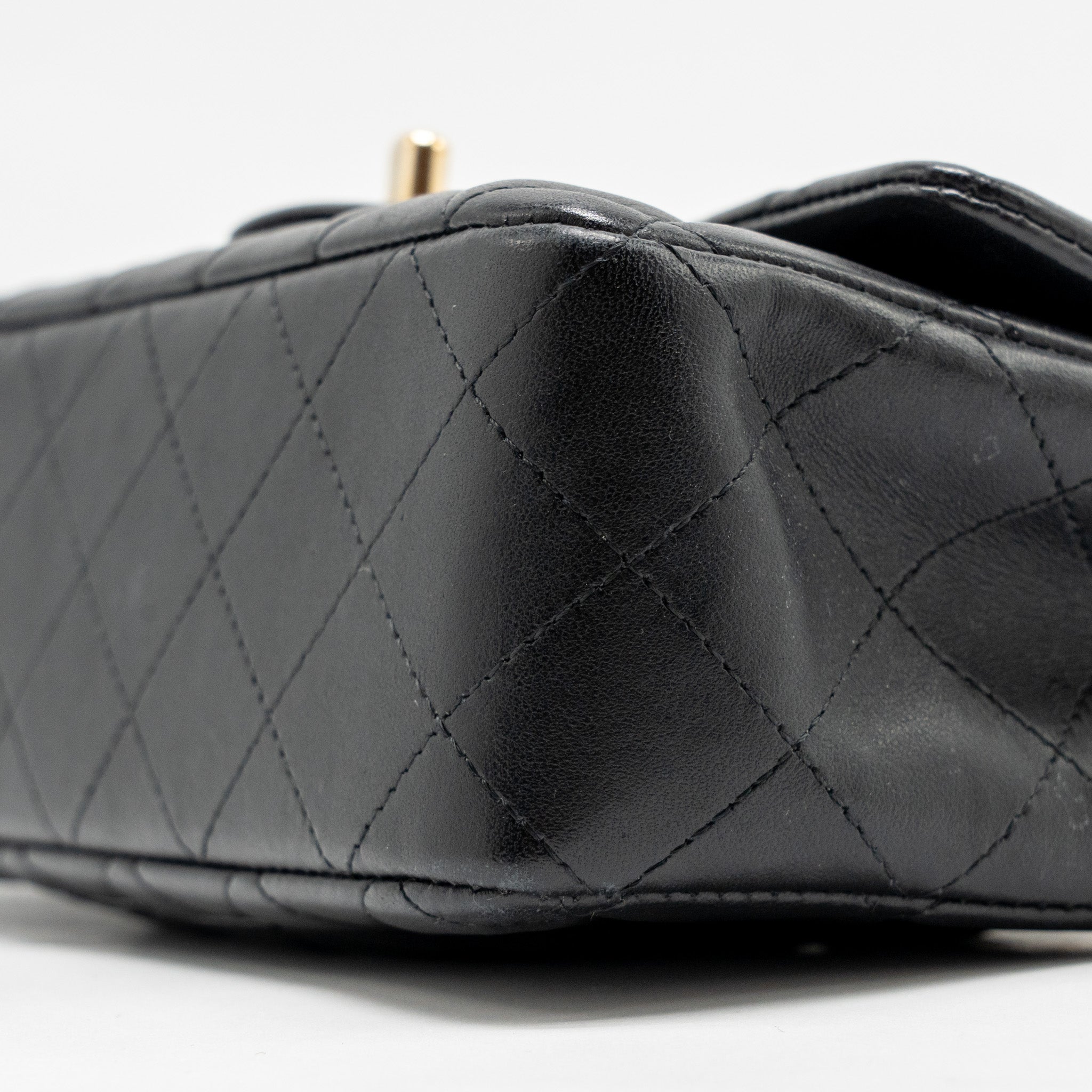 CHANEL MINI RECTANGULAR FLAP BAG LAMBSKIN BLACK LGHW