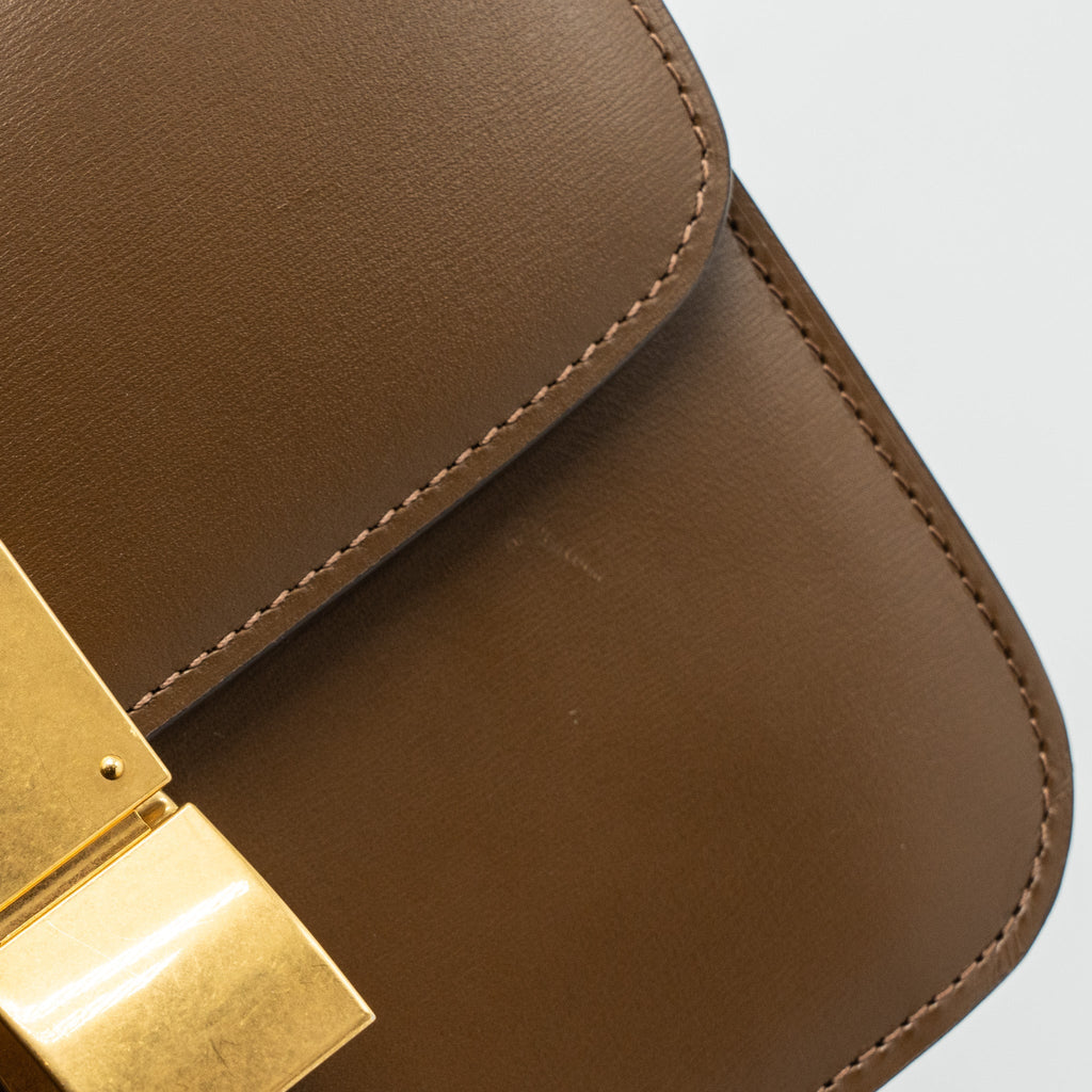 CELINE TEEN BOX CALFSKIN CAMEL GHW