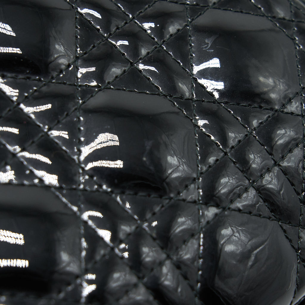 DIOR MEDIUM LADY DIOR PATENT LEATHER BLACK SHW