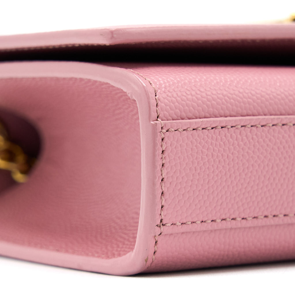 SAINT LAURENT MINI KATE BAG GRAINED CALFSKIN PINK GHW
