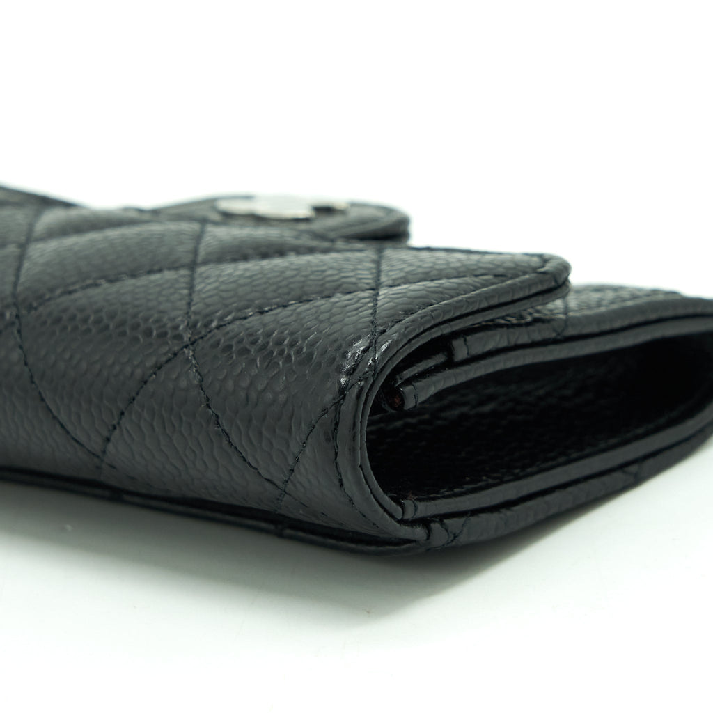 CHANEL CLASSIC FLAP CARD HOLDER CAVIAR BLACK SHW