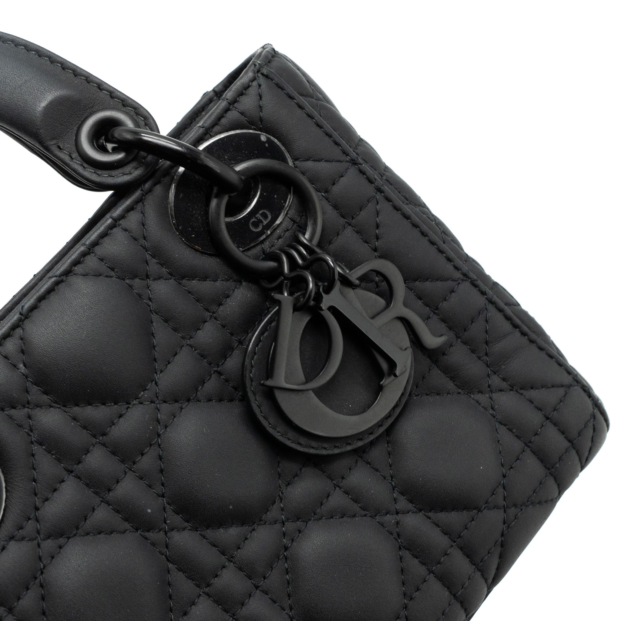 DIOR MINI LADY DIOR CALFSKIN SO BLACK