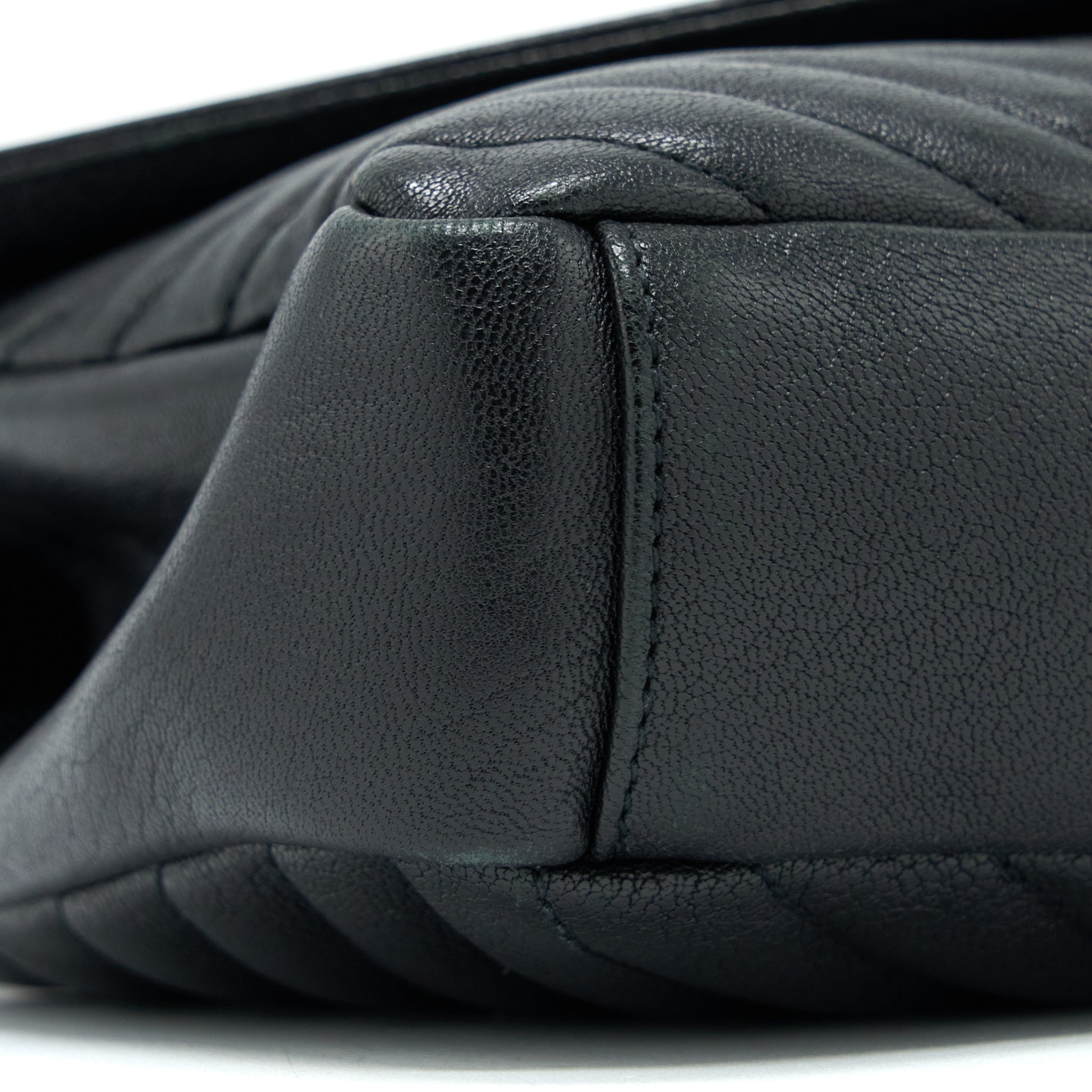 SAINT LAURENT/YSL QUILTED MEDIUM COLLEGE BAG LAMBSKIN BLACK RUTHENIUM HARDWARE