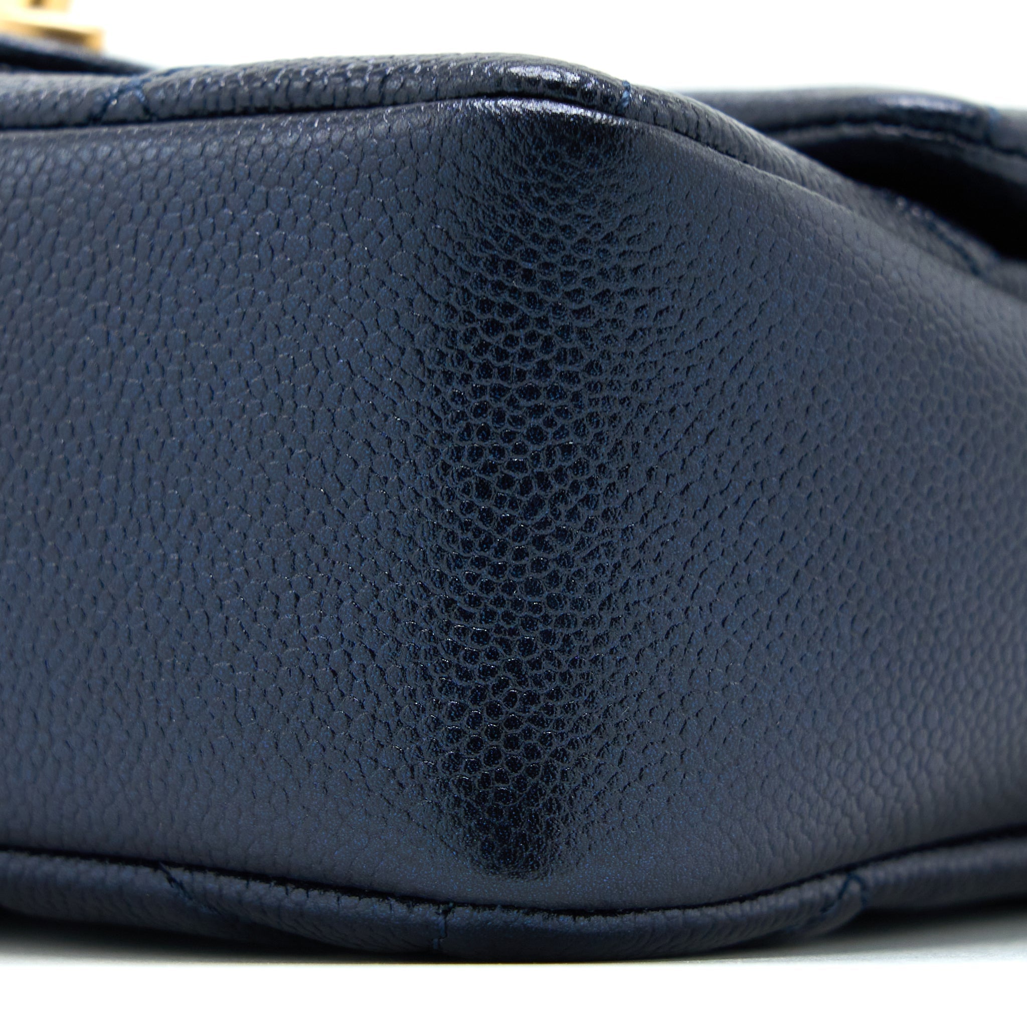 CHANEL 21K MY PERFECT MINI FLAP BAG CAVIAR BLACK BRUSHED GHW (MICROCHIP)