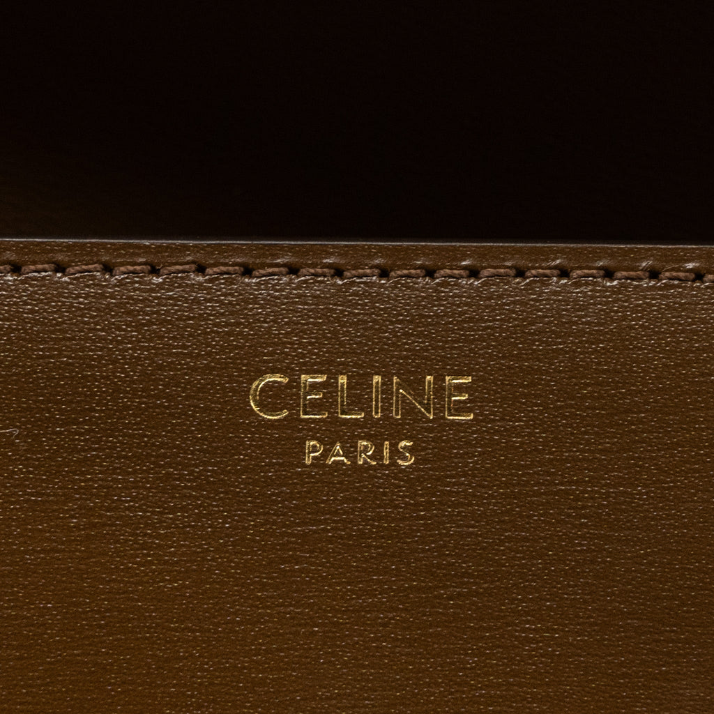CELINE TEEN BOX CALFSKIN CAMEL GHW