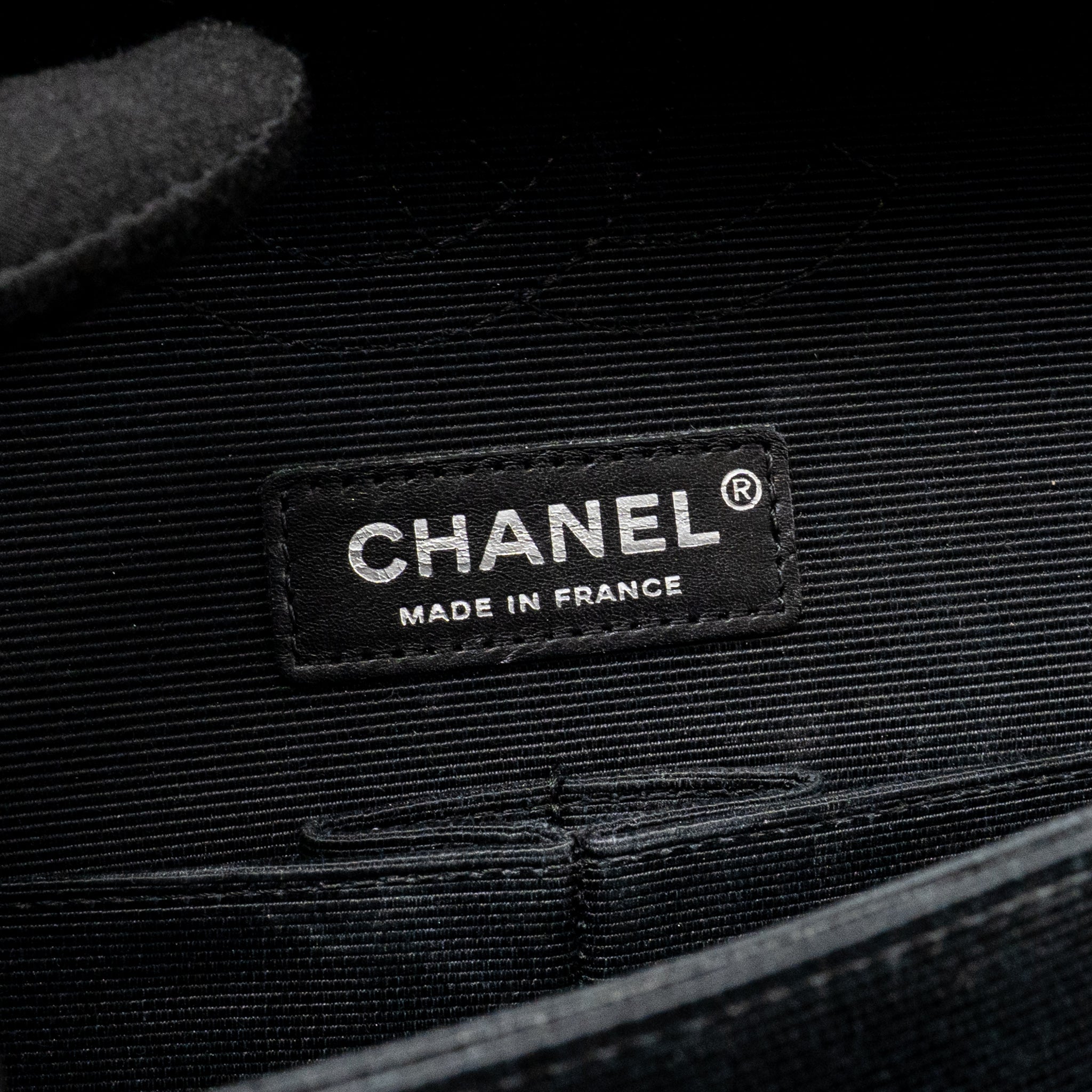 CHANEL MEDIUM CLASSIC DOUBLE FLAP BAG TWEED BLACK SHW
