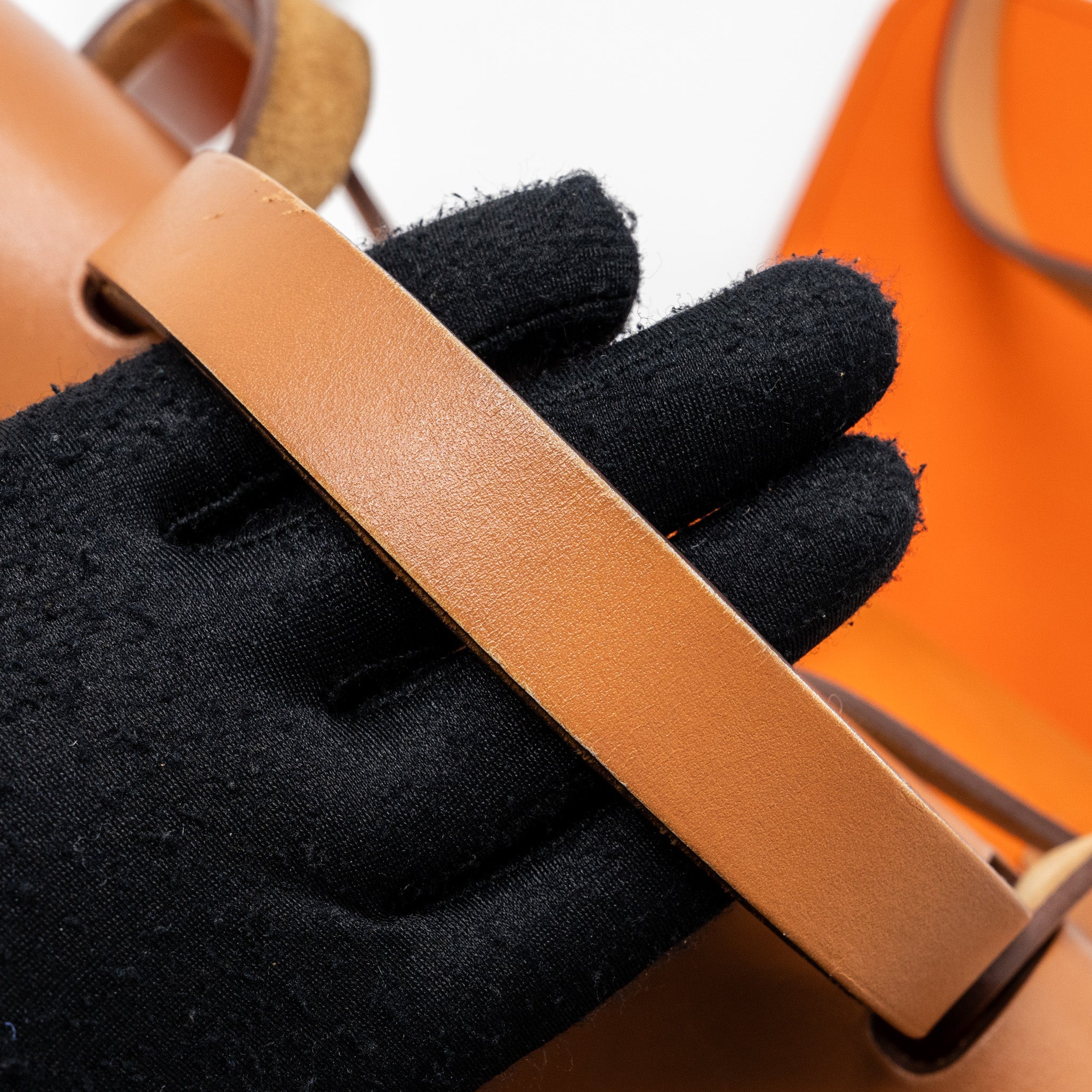 HERMES HERBAG 31 ZIP BAG CANVAS/HUNTER ORANGE SHW