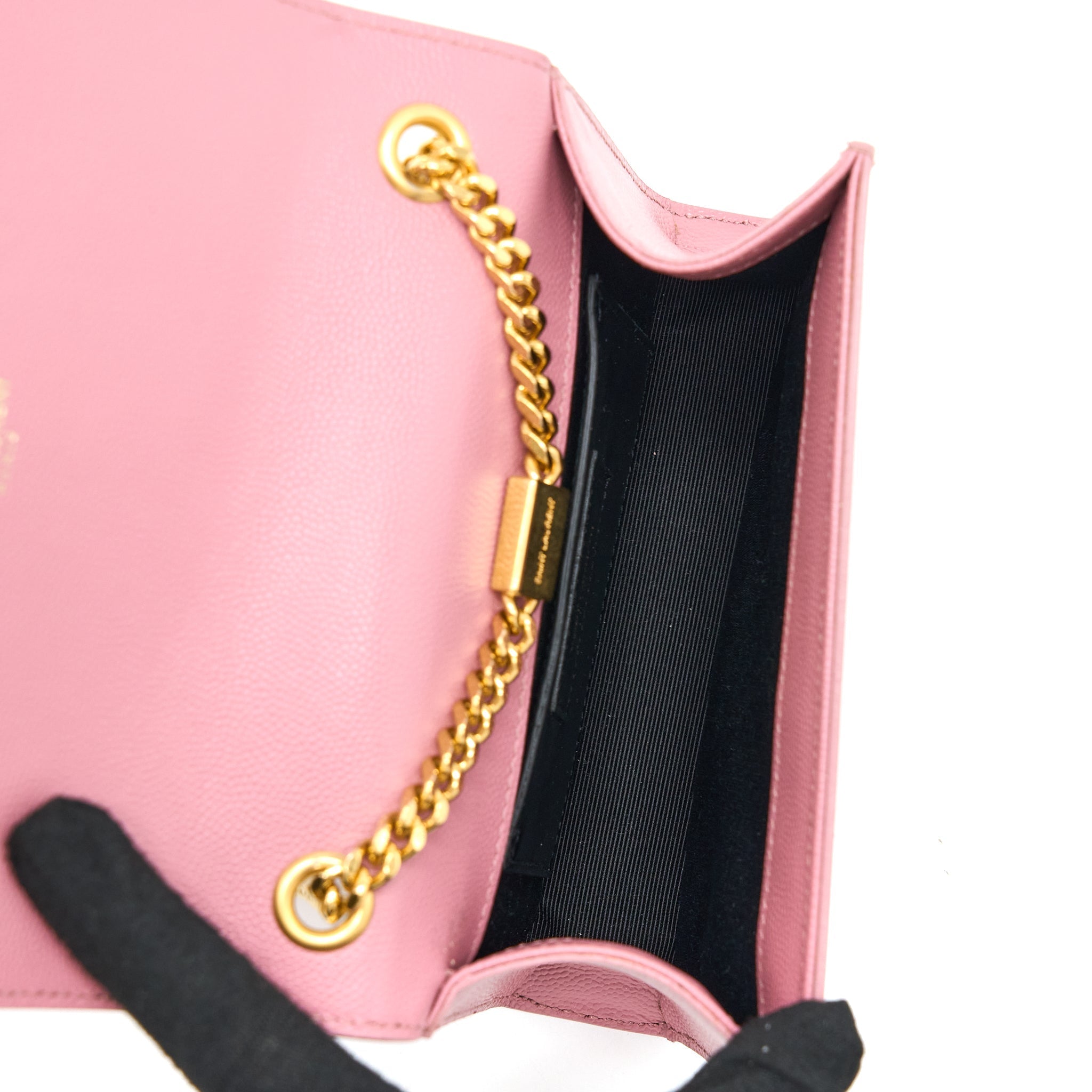 SAINT LAURENT MINI KATE BAG GRAINED CALFSKIN PINK GHW