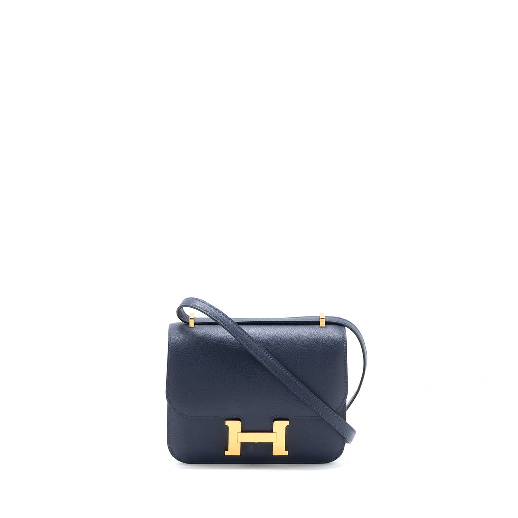 HERMES MINI CONSTANCE EVERCOLOUR BLUE NUIT GHW
