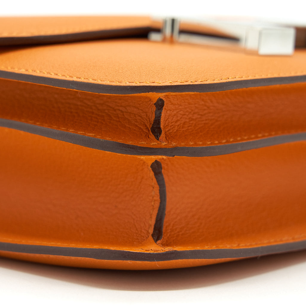 HERMES MINI CONSTANCE EVERCOLOR ABRICOT/TERRE SHW