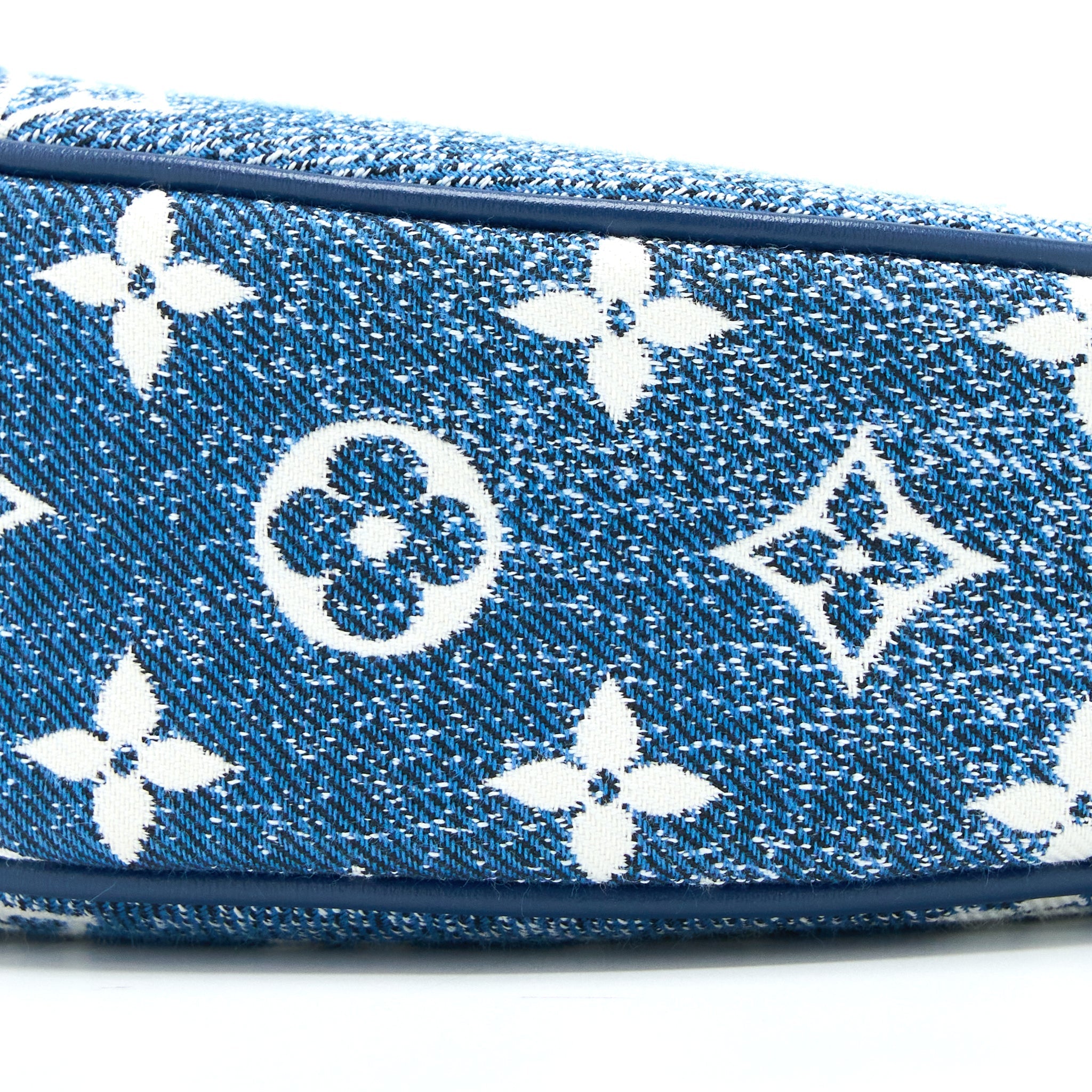 LOUIS VUITTON HALF MOON LOOP BAG DENIM BLUE GHW