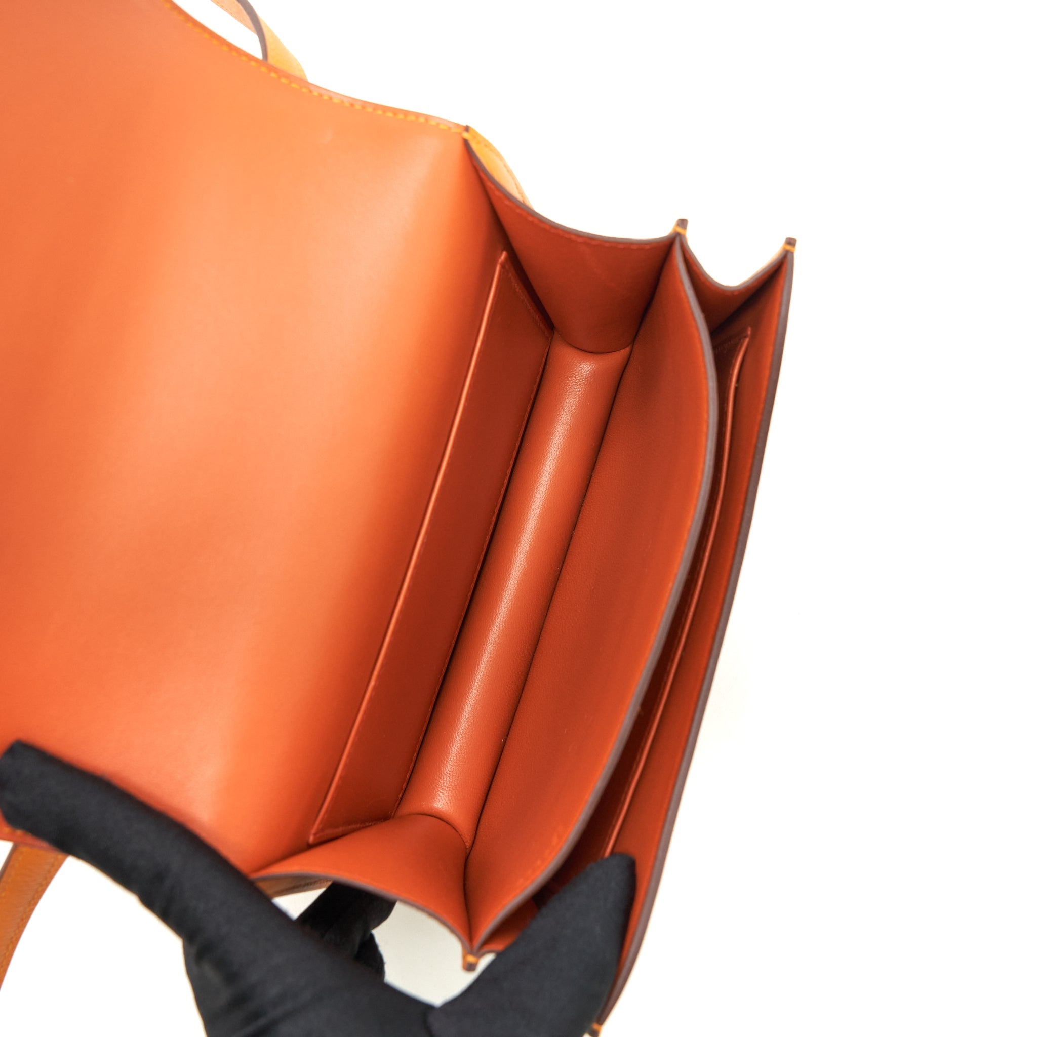 HERMES MINI CONSTANCE EVERCOLOR ABRICOT/TERRE SHW