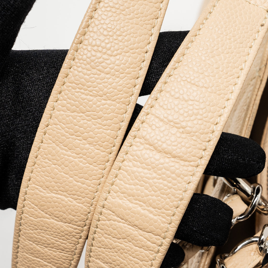 CHANEL GRAND SHOPPING TOTE CAVIAR BEIGE SHW