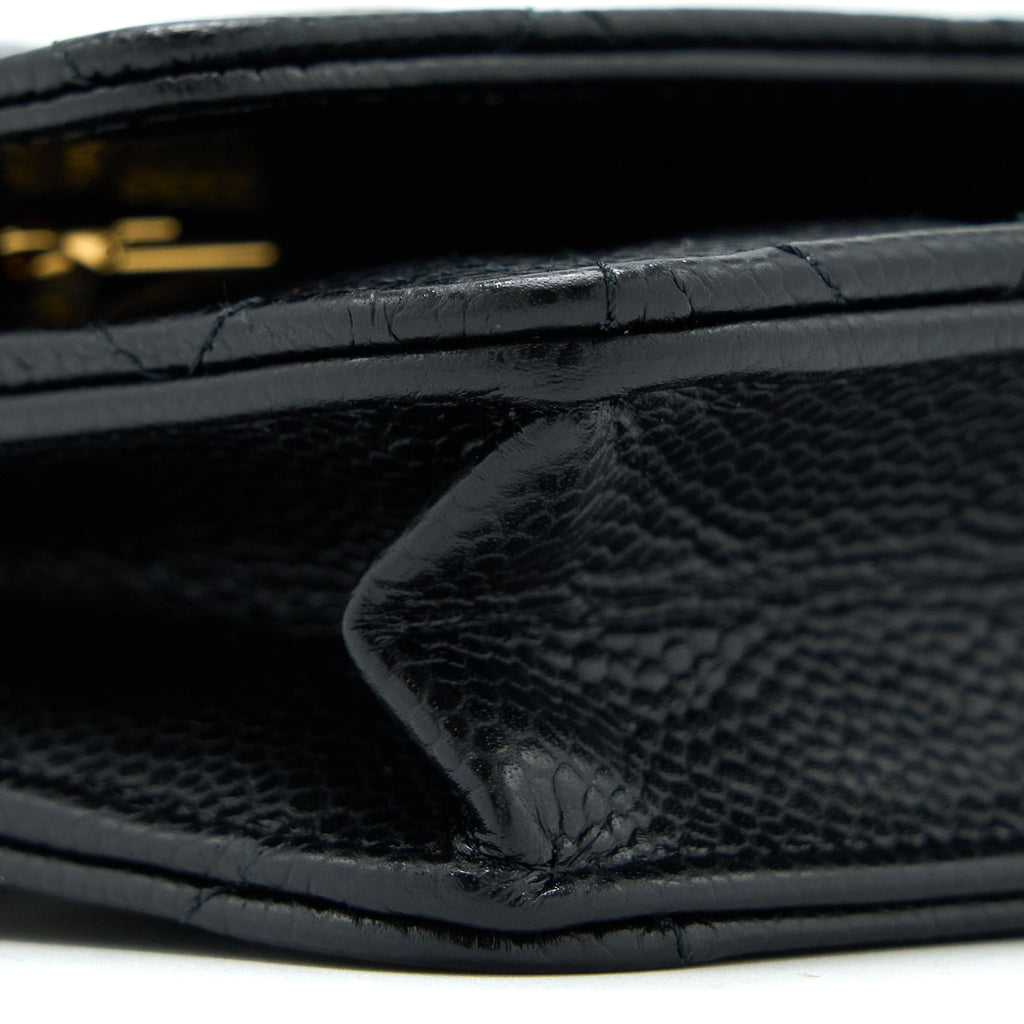 CHANEL CLASSIC WALLET ON CHAIN CAVIAR BLACK GHW (MICROCHIP)
