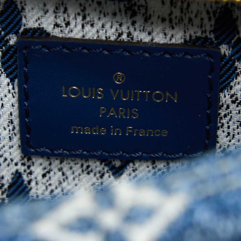 LOUIS VUITTON HALF MOON LOOP BAG DENIM BLUE GHW
