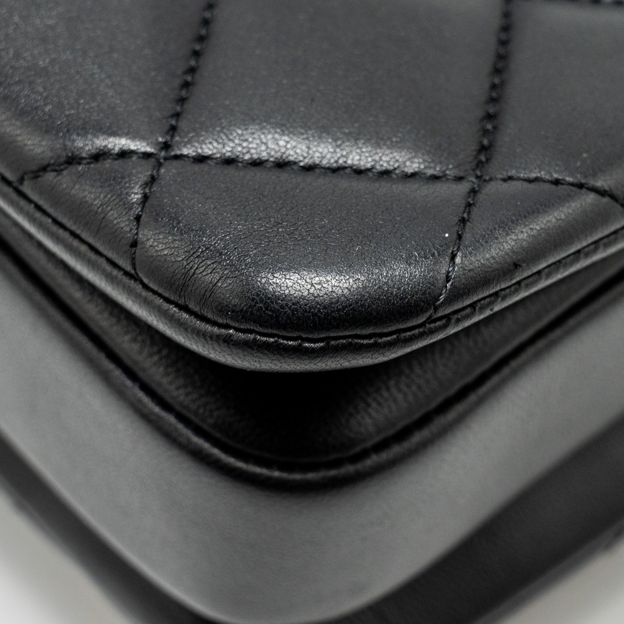 CHANEL SMALL TRENDY CC FLAP BAG LAMBSKIN BLACK GHW