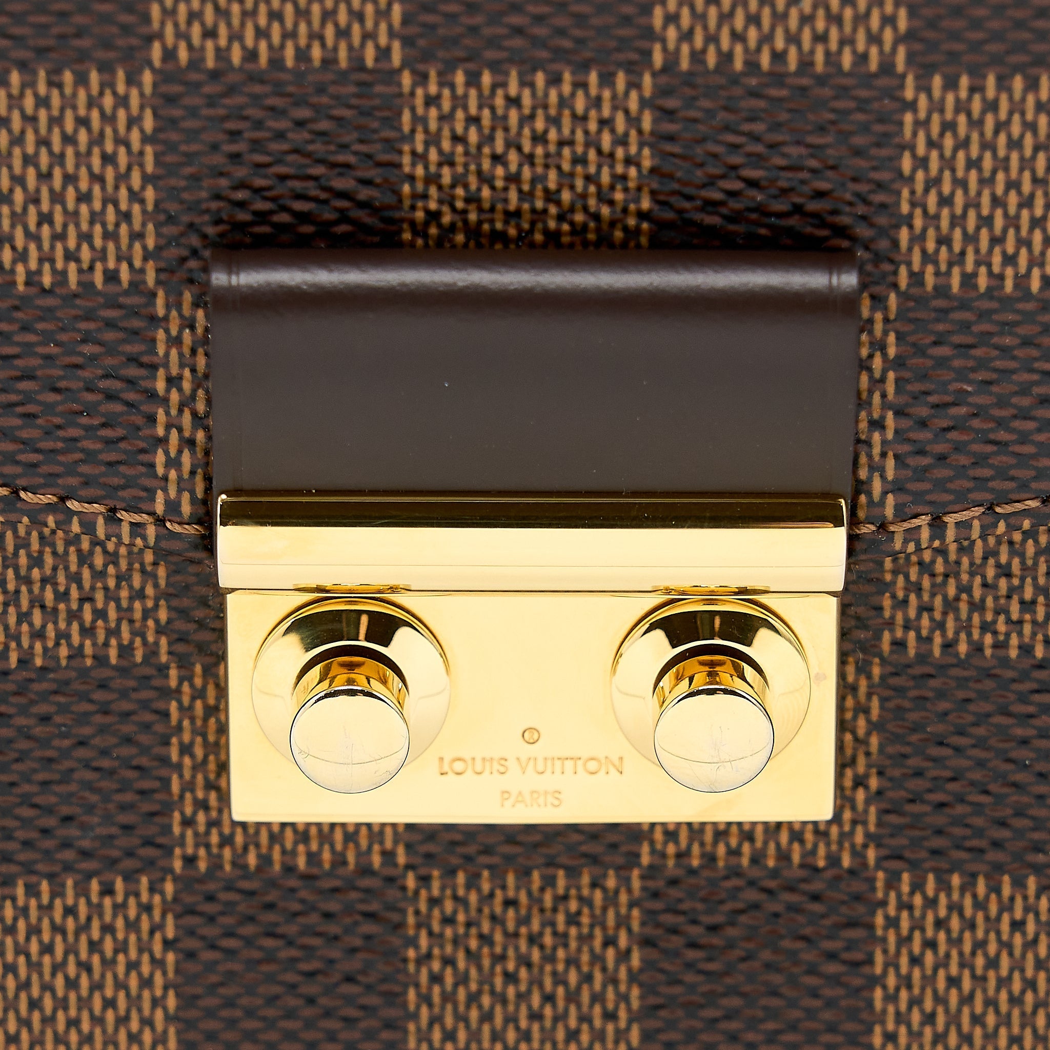 LOUIS VUITTON CROISETTE DAMIER EBENE CANVAS GHW