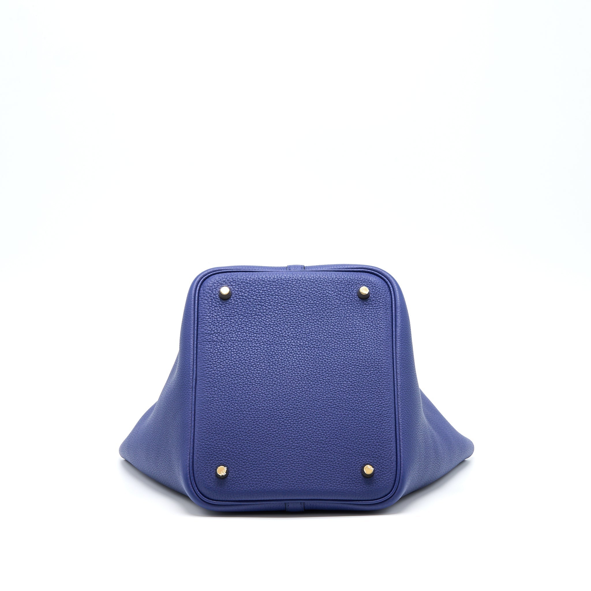 HERMES PICOTIN 22 LOCK BAG TAURILLON MAURICE BLUE SAPHIR GHW
