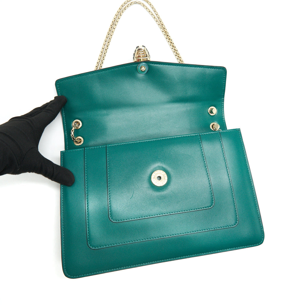 BVLGARI SERPENTI SHOULDER BAG GREEN