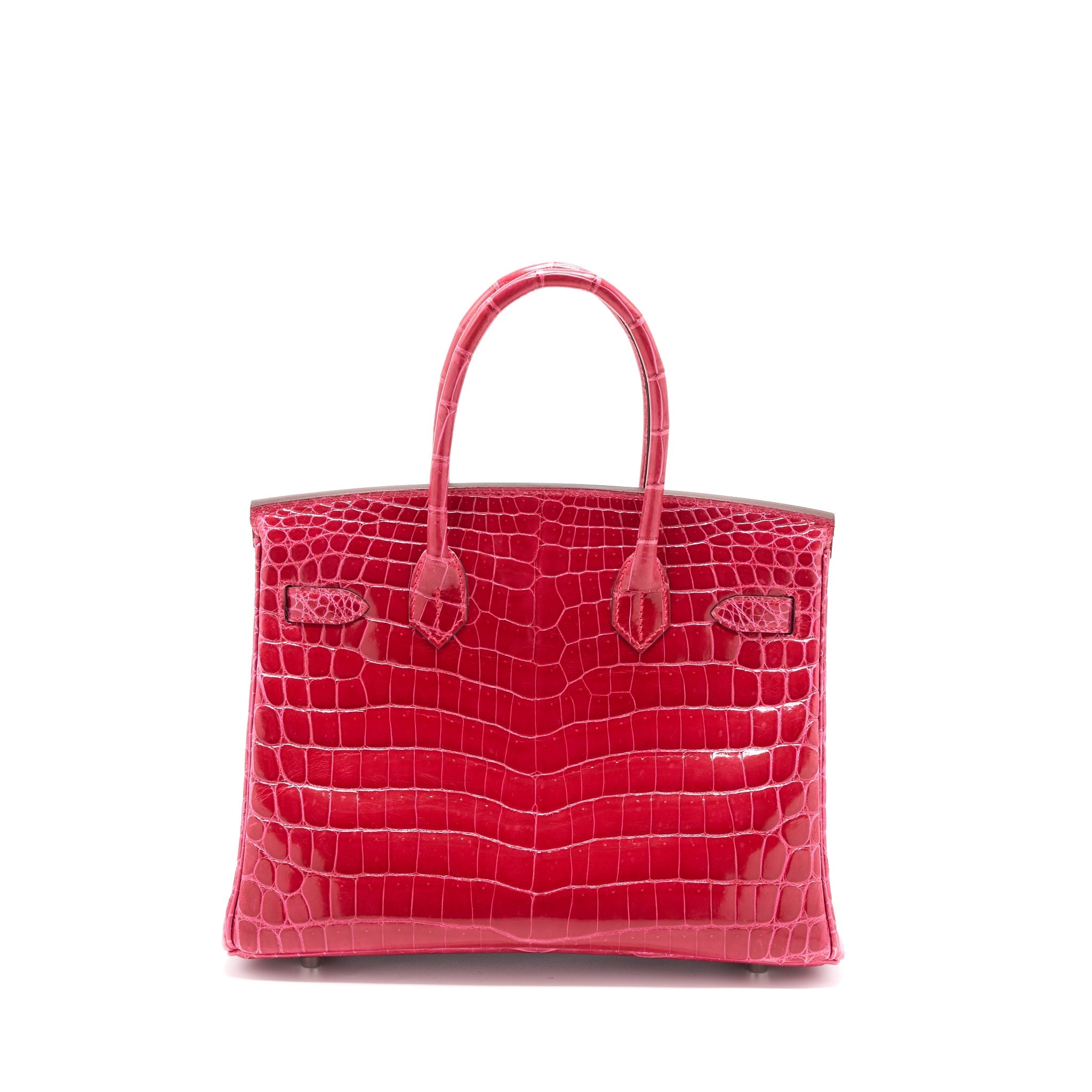 HERMES BIRKIN 30 SHINY CROCODILE ROSE EXTREME SHW