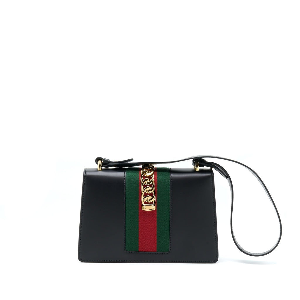GUCCI SYLVIE BAG BLACK GHW