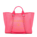 CHANEL DEAUVILLE TOTE BAG HOT PINK SHW