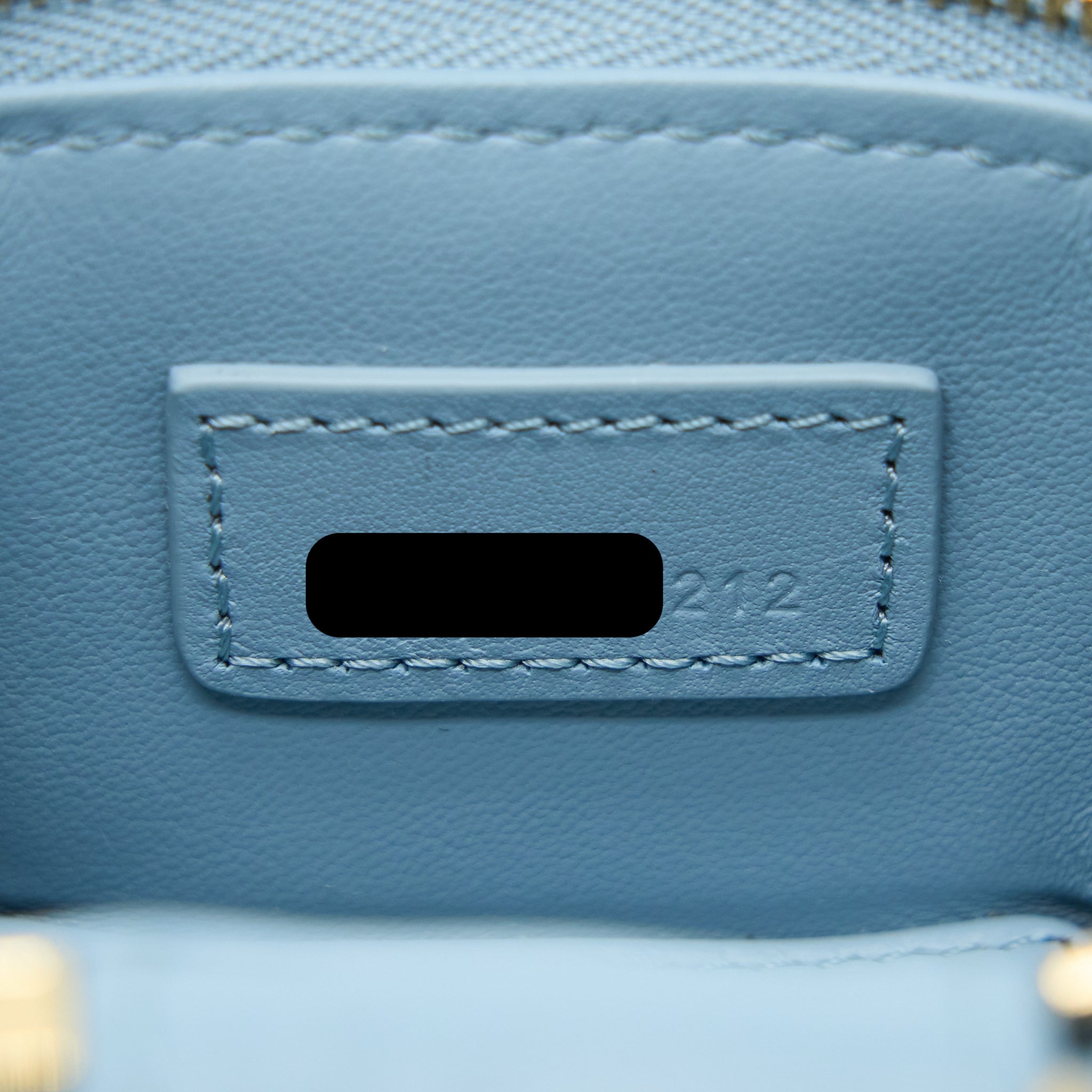 DIOR SQUARE COIN PURSE PATENT BLUE LGHW