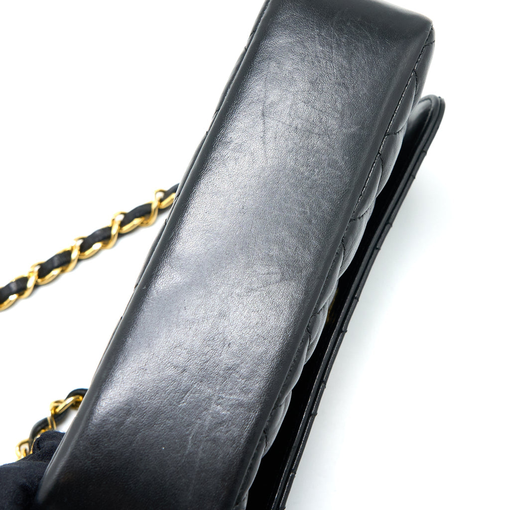CHANEL VINTAGE MINI FLAP BAG LAMBSKIN BLACK GHW